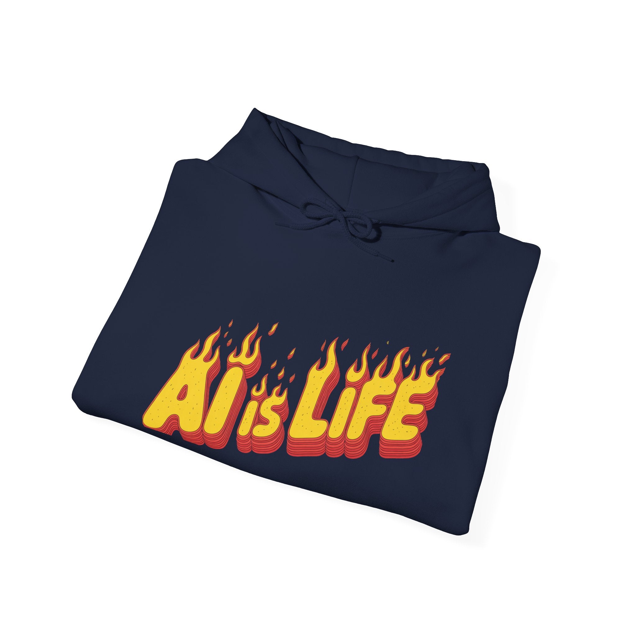 AI is LIFE “FLAME CODE” Unisex Heavy Blend™ Hooded Sweatshirt
