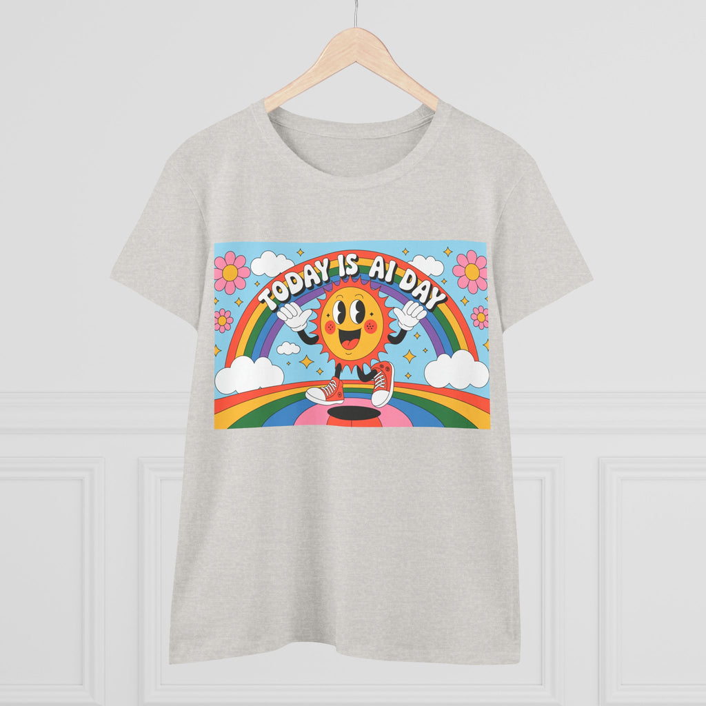 Today Is AI Day  "Sunshine Circuit" Women's Midweight Cotton Tee