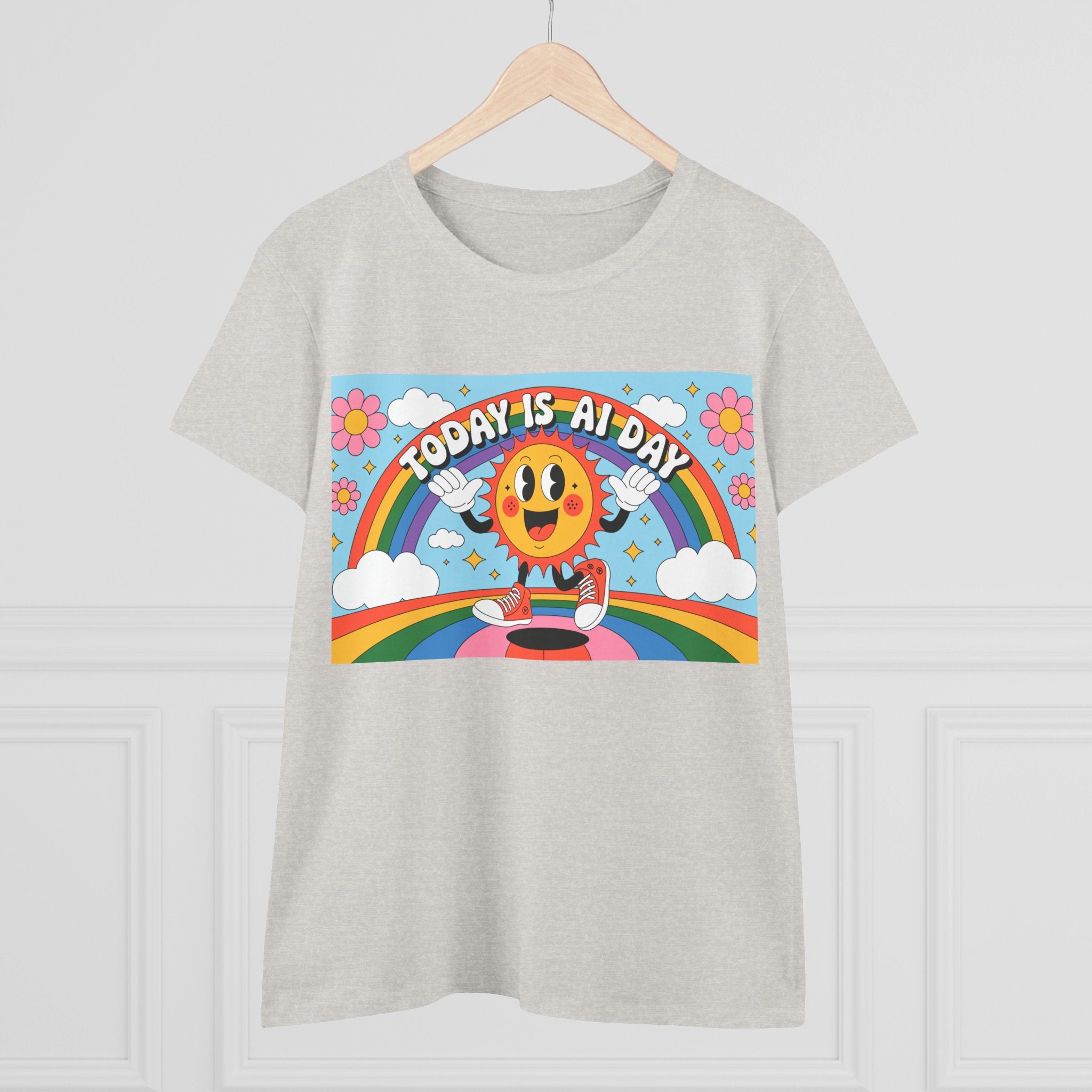Today Is AI Day  "Sunshine Circuit" Women's Midweight Cotton Tee