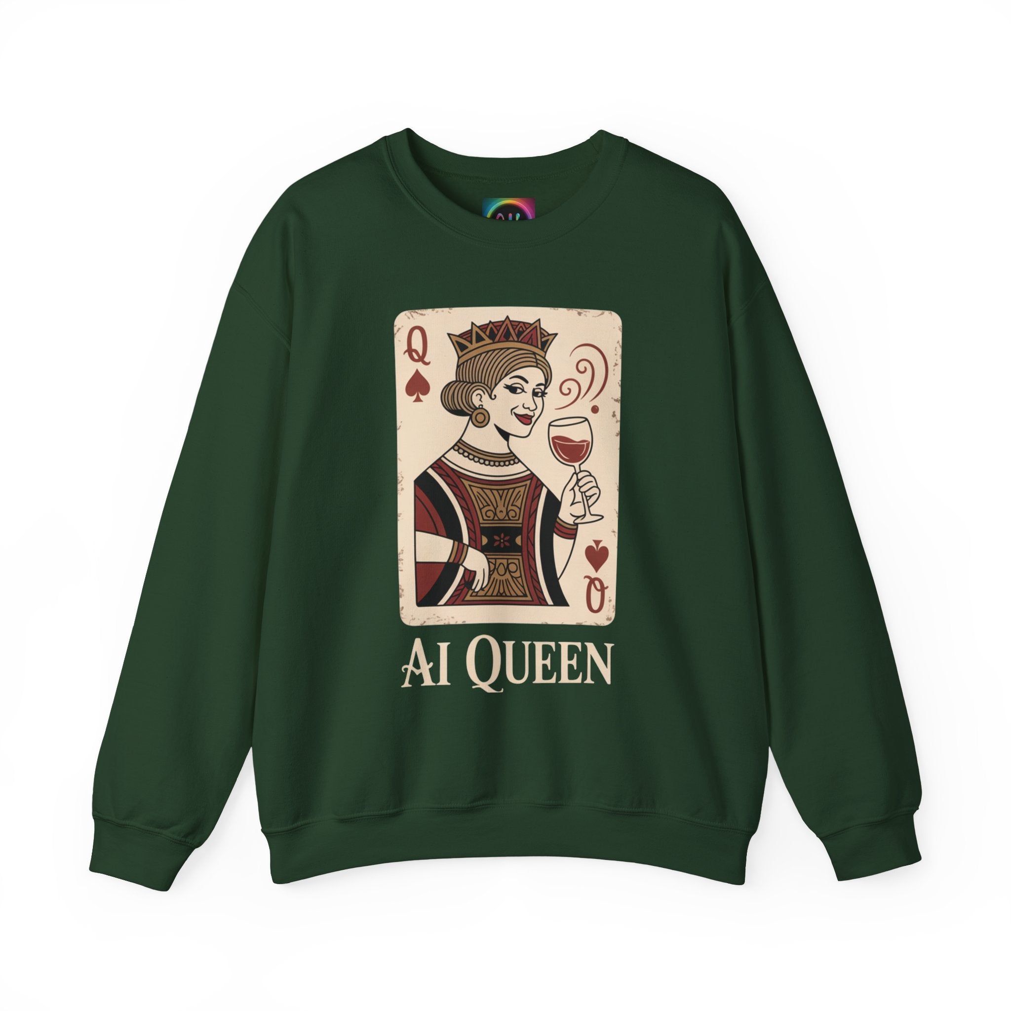 AI Queen "ROYAL ALGORITHM"  Unisex Heavy Blend Crewneck Sweatshirt