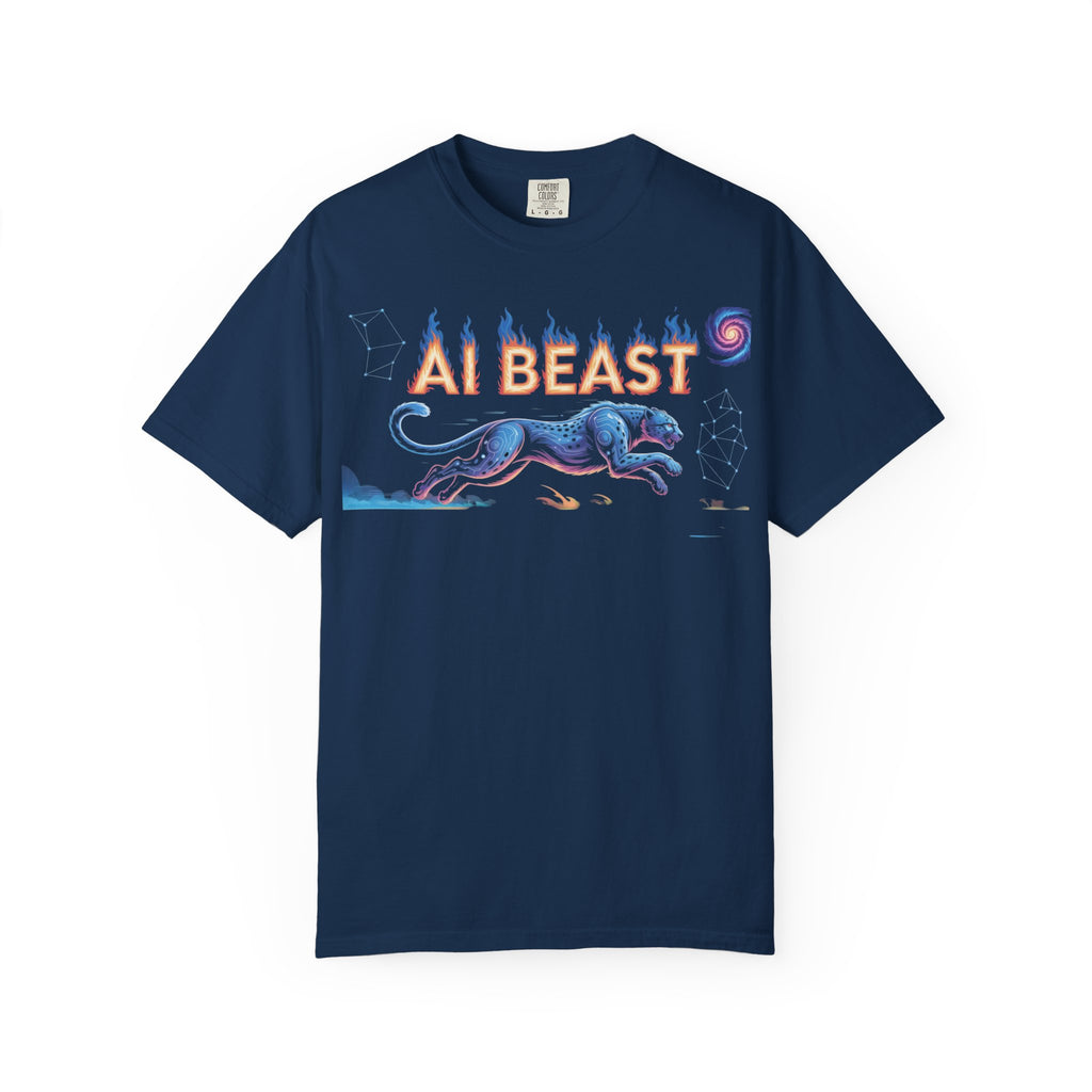 AI BEAST “Digital Predator” Unisex Garment-Dyed T-shirt