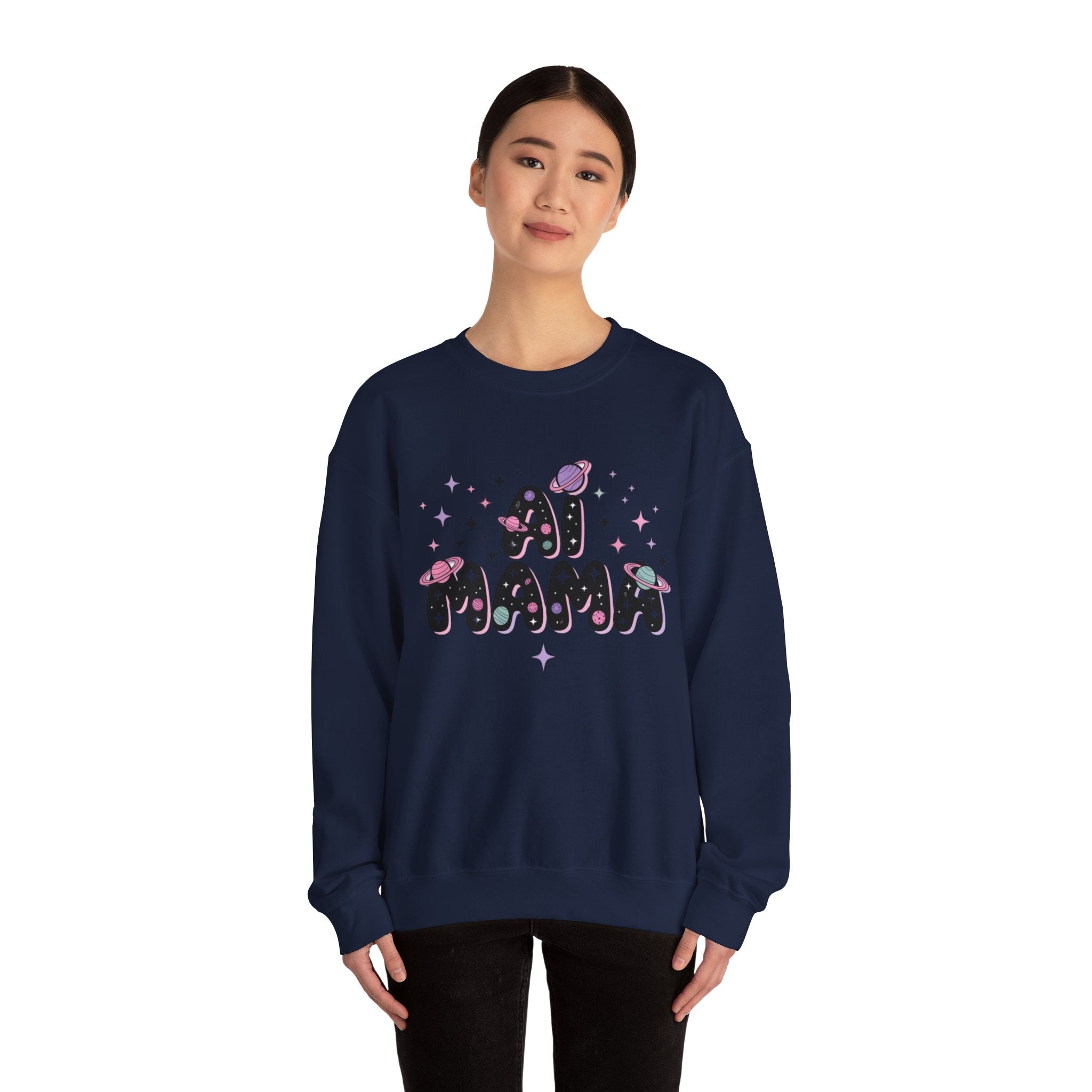 AI Mama "Digital Daydreamer" Unisex Heavy Blend™ Crewneck Sweatshirt