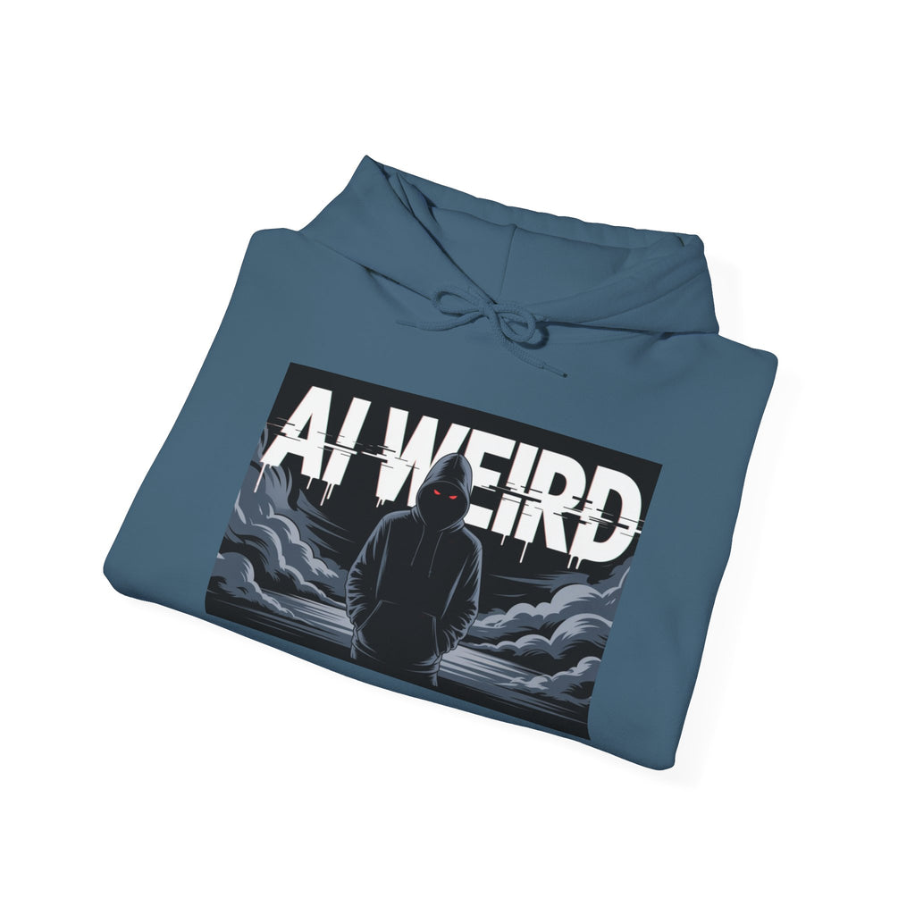 AI WEIRD – “DARK DATA ENTITY” Unisex Heavy Blend™ Hooded Sweatshirt