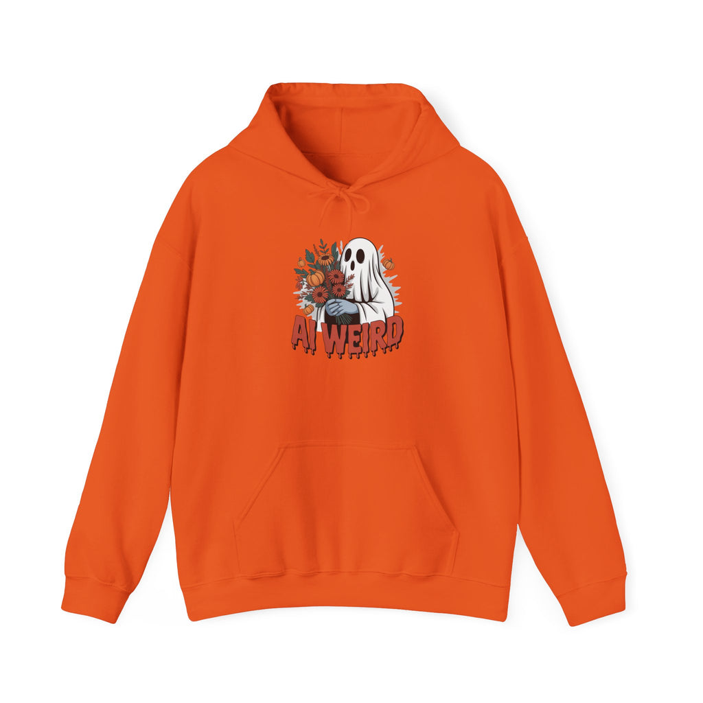 AI WEIRD  "Glitch Garden Ghost" Unisex Heavy Blend™ Hooded Sweatshirt