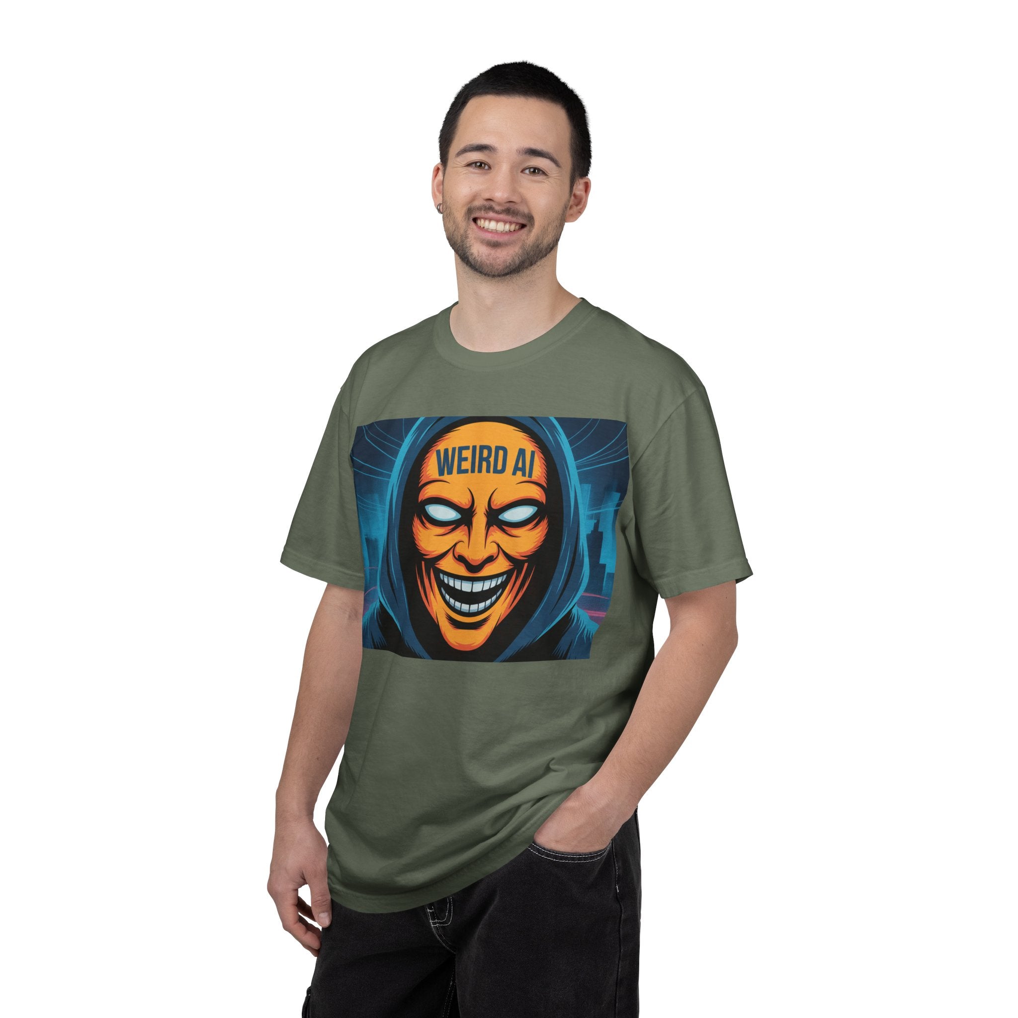 Weird AI "Masked Mode" Unisex Garment-Dyed T-shirt