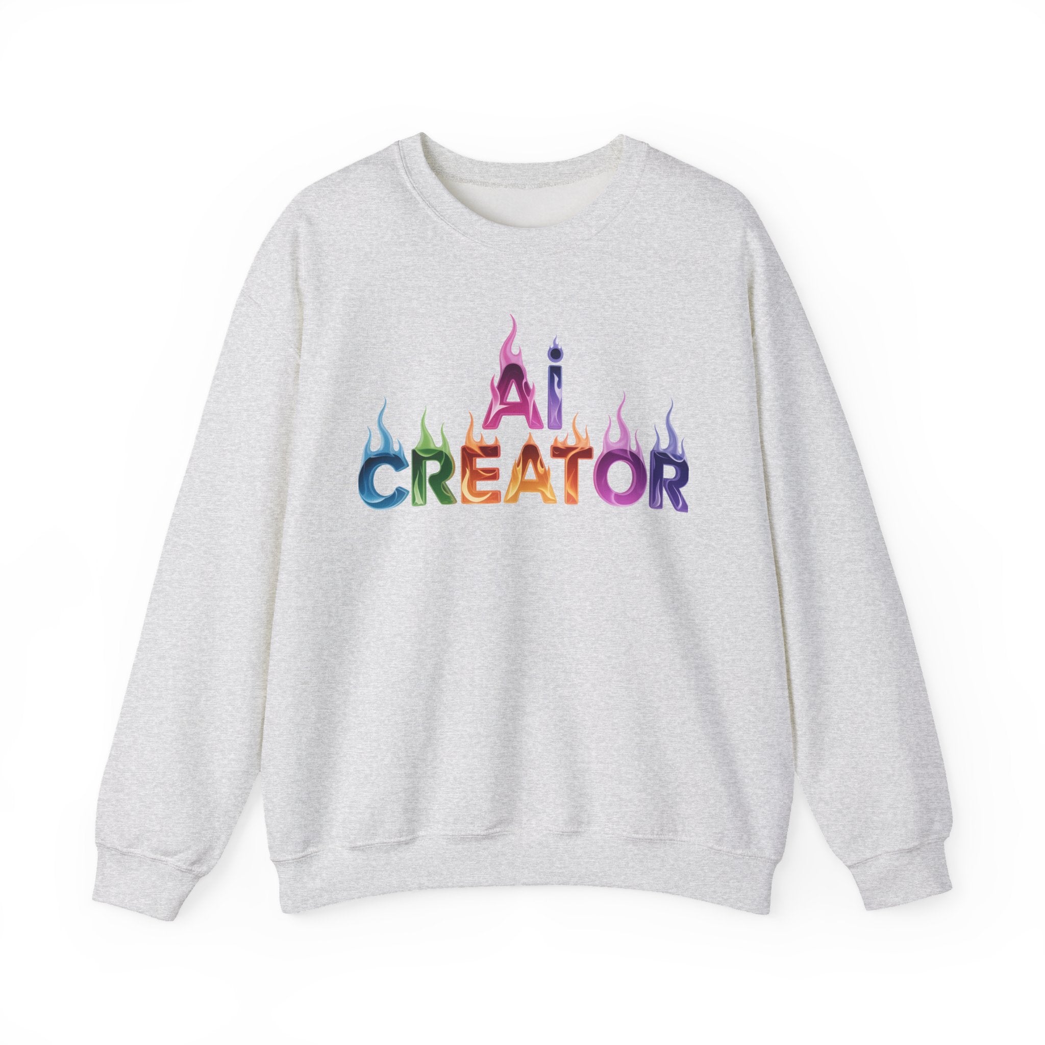 AI CREATOR  "Fire in the Code" Unisex Heavy Blend™ Crewneck Sweatshirt