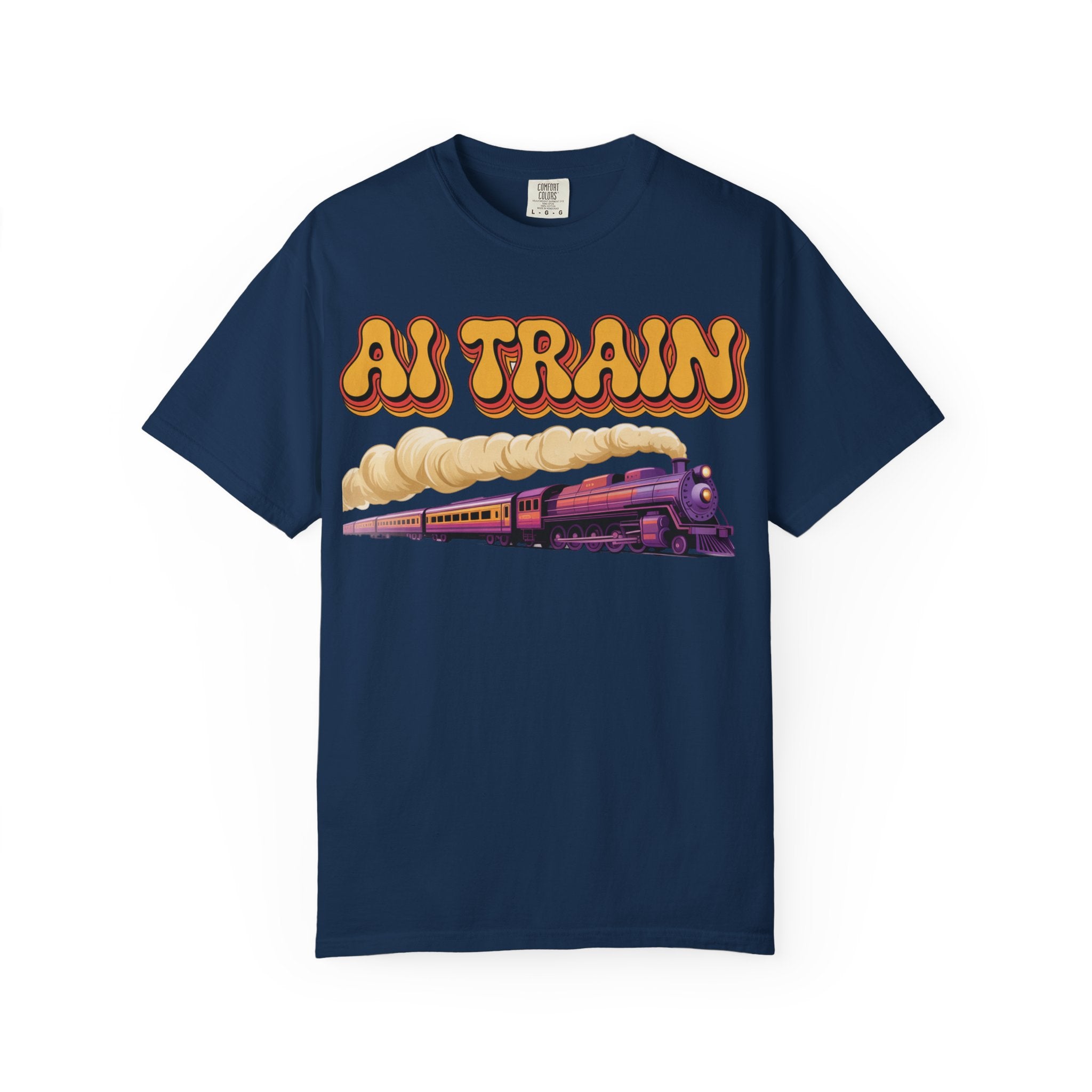 AI TRAIN  "Quantum Rail System" Unisex Garment-Dyed T-shirt