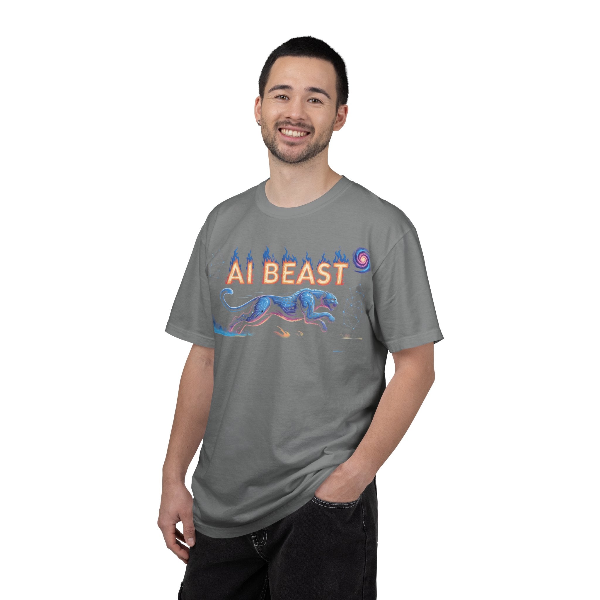 AI BEAST “Digital Predator” Unisex Garment-Dyed T-shirt