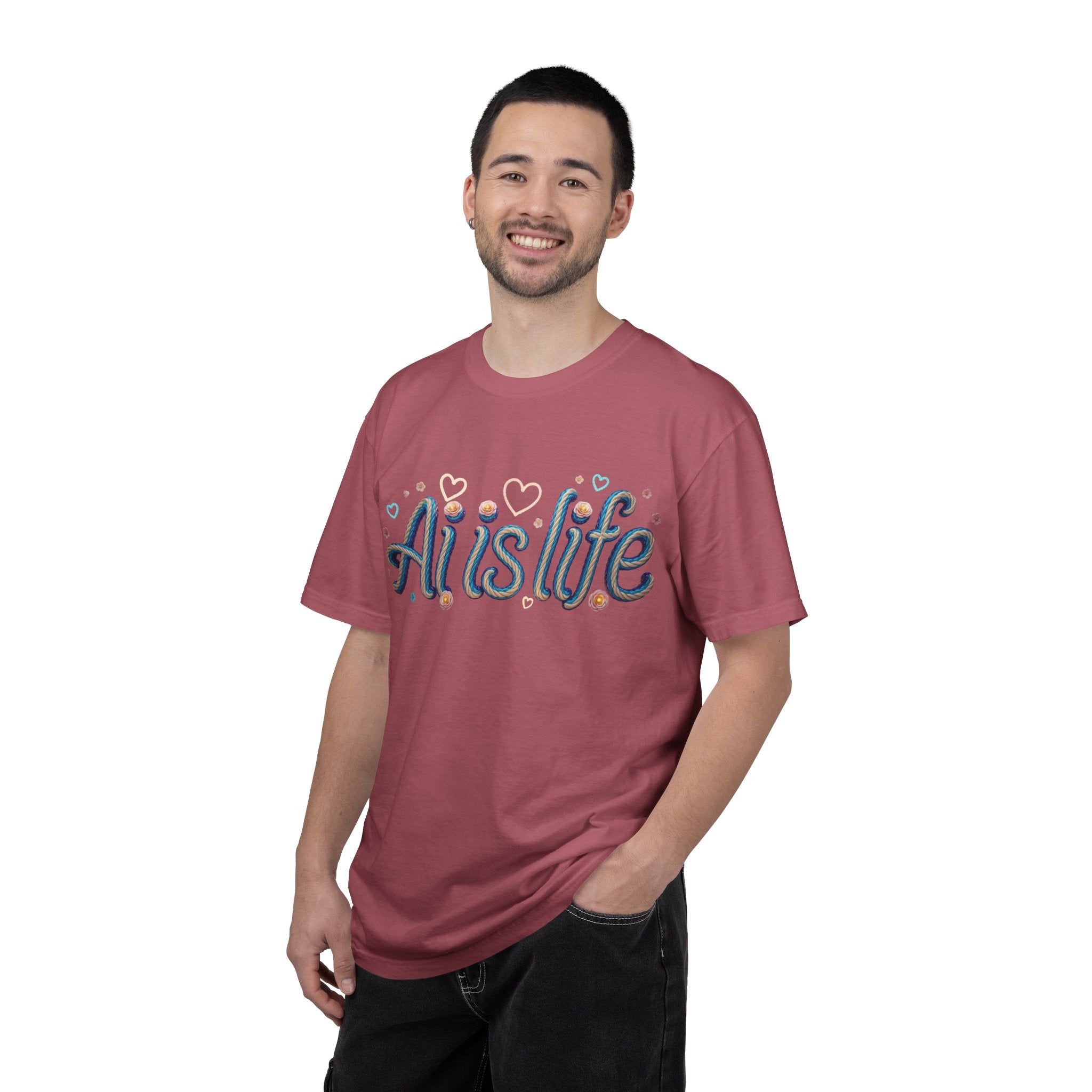 AI is Life  "TWISTED BEAUTY" Unisex Garment-Dyed T-shirt