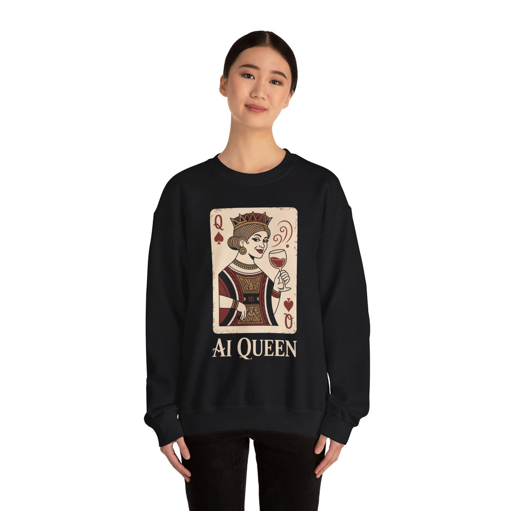 AI Queen "ROYAL ALGORITHM"  Unisex Heavy Blend Crewneck Sweatshirt