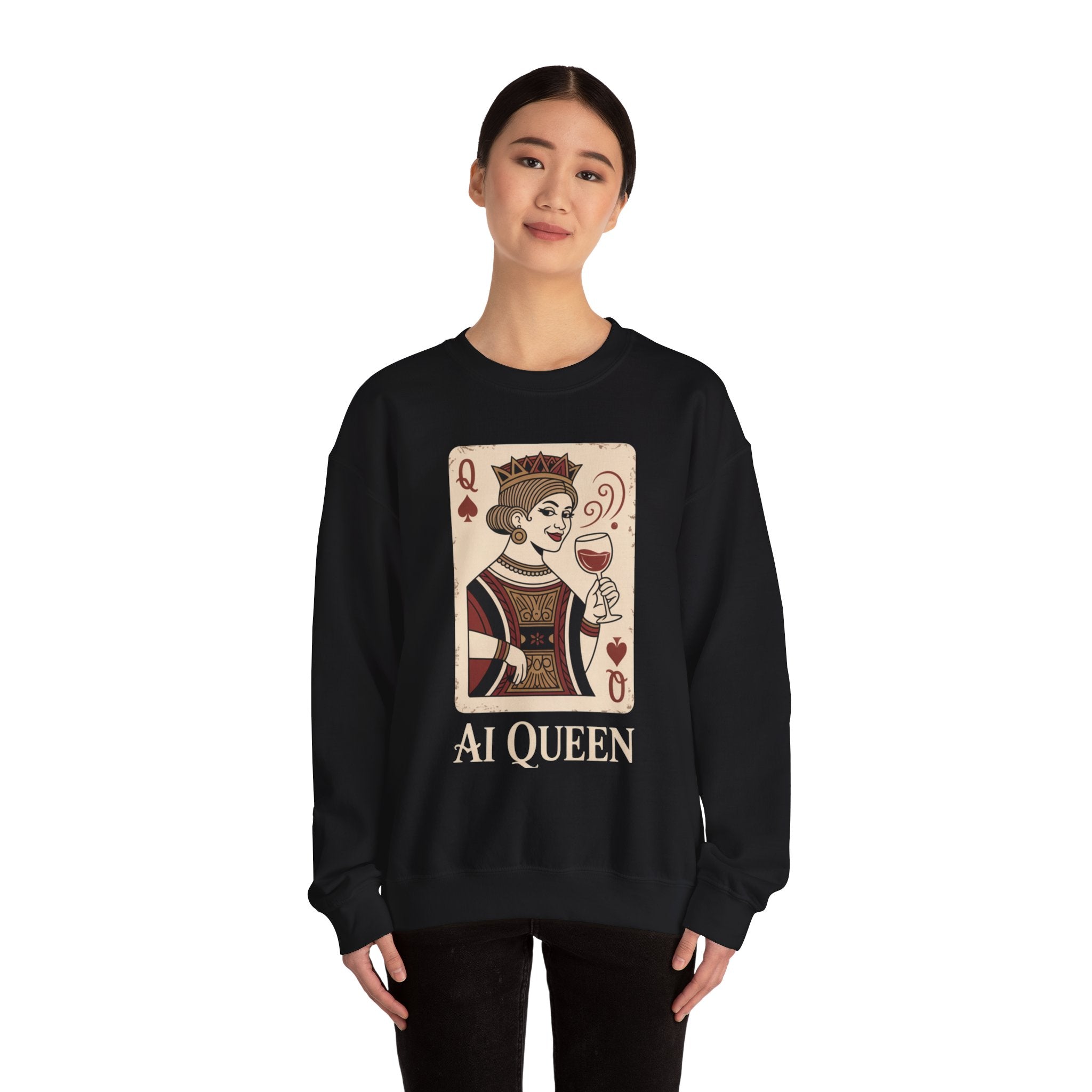 AI Queen "ROYAL ALGORITHM"  Unisex Heavy Blend Crewneck Sweatshirt