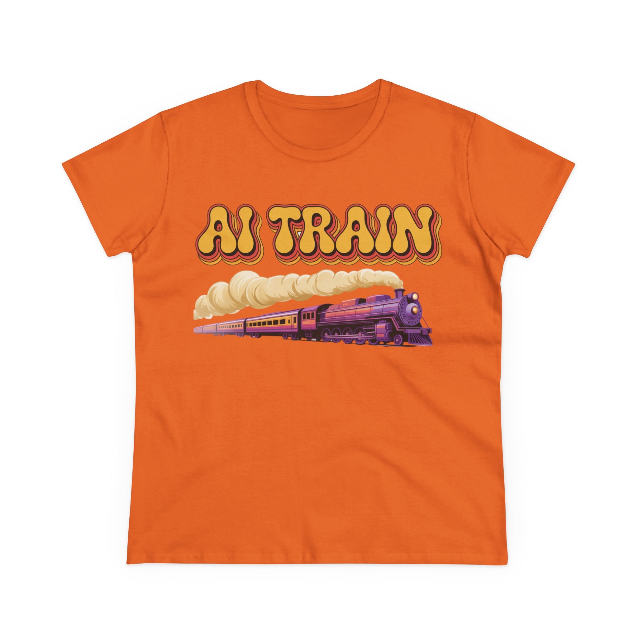 AI TRAIN  "Quantum Rail System" Women's Midweight Cotton Tee