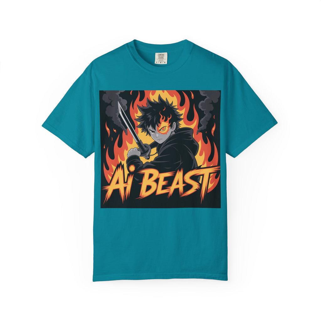 AI  BEAST "Warrior.exe"  of Unisex Garment-Dyed T-shirt