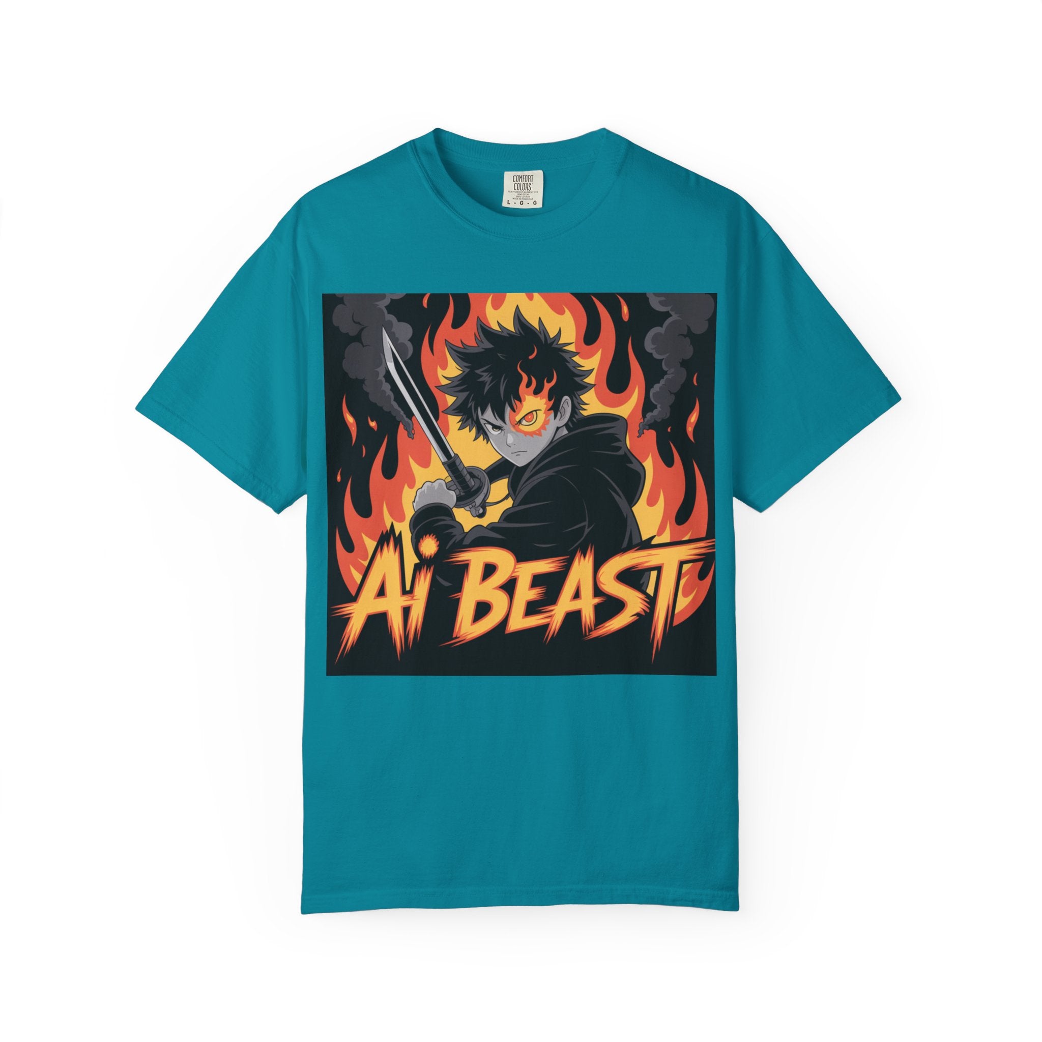 AI  BEAST "Warrior.exe"  of Unisex Garment-Dyed T-shirt