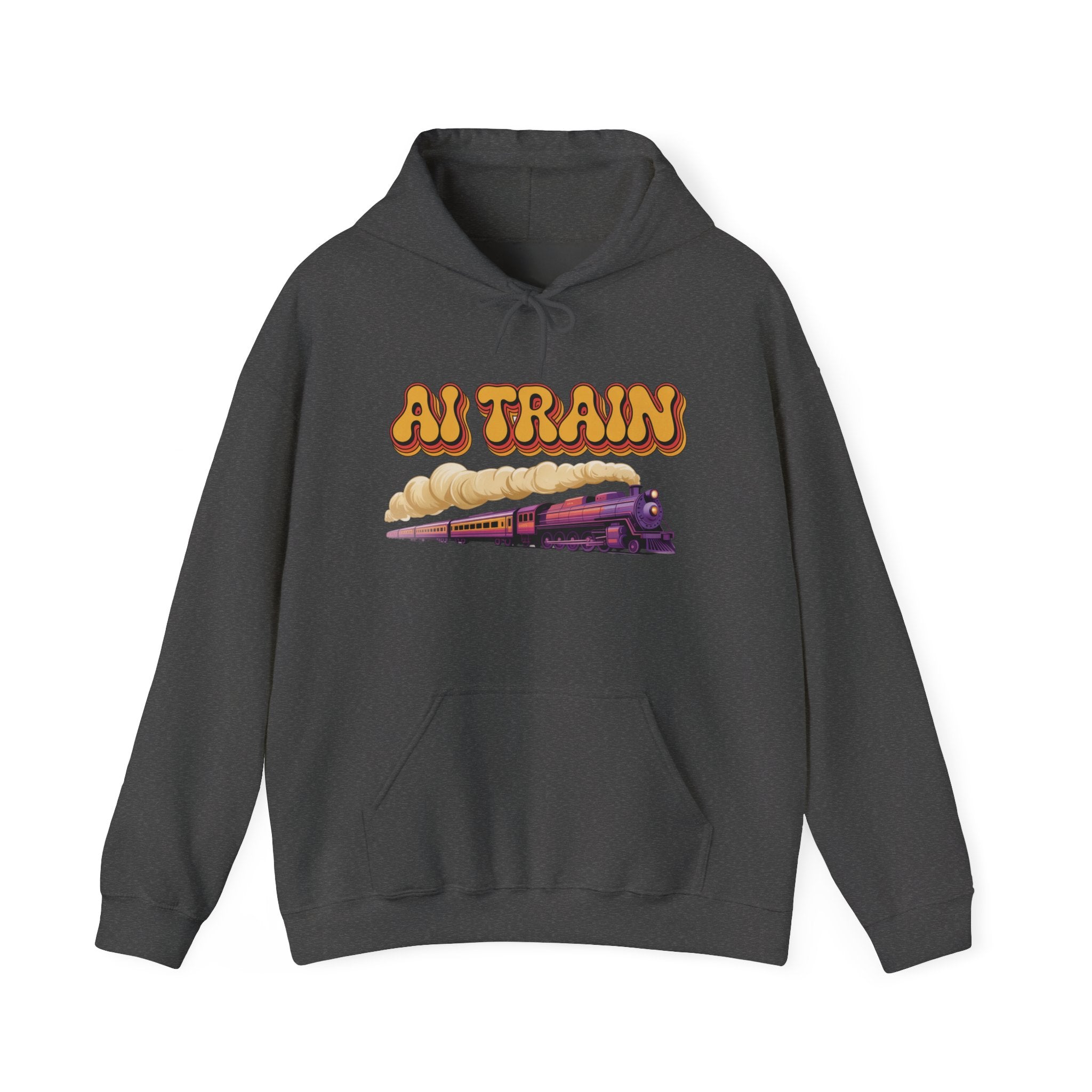 AI TRAIN  "Quantum Rail System" Unisex Heavy Blend™ Hooded Sweatshirt