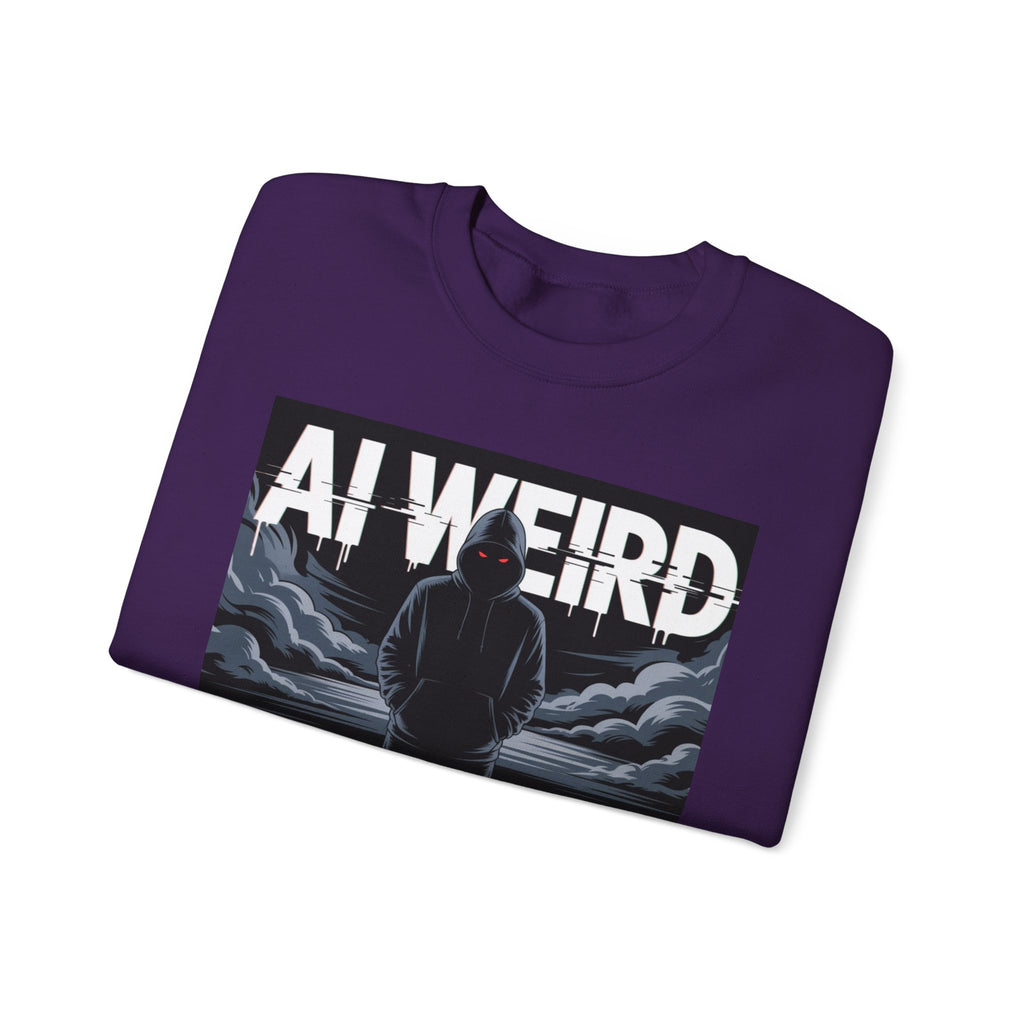 AI WEIRD – “DARK DATA ENTITY” Unisex Heavy Blend™ Crewneck Sweatshirt