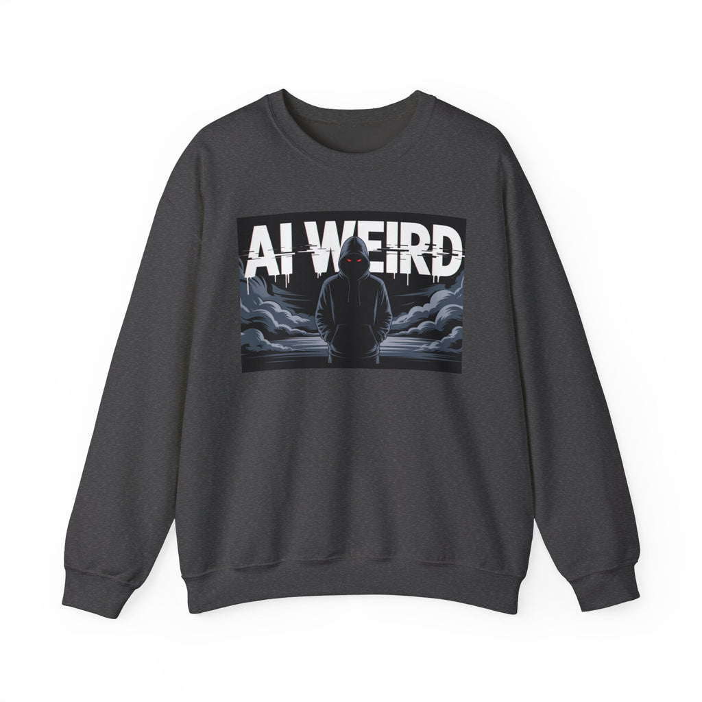 AI WEIRD – “DARK DATA ENTITY” Unisex Heavy Blend™ Crewneck Sweatshirt
