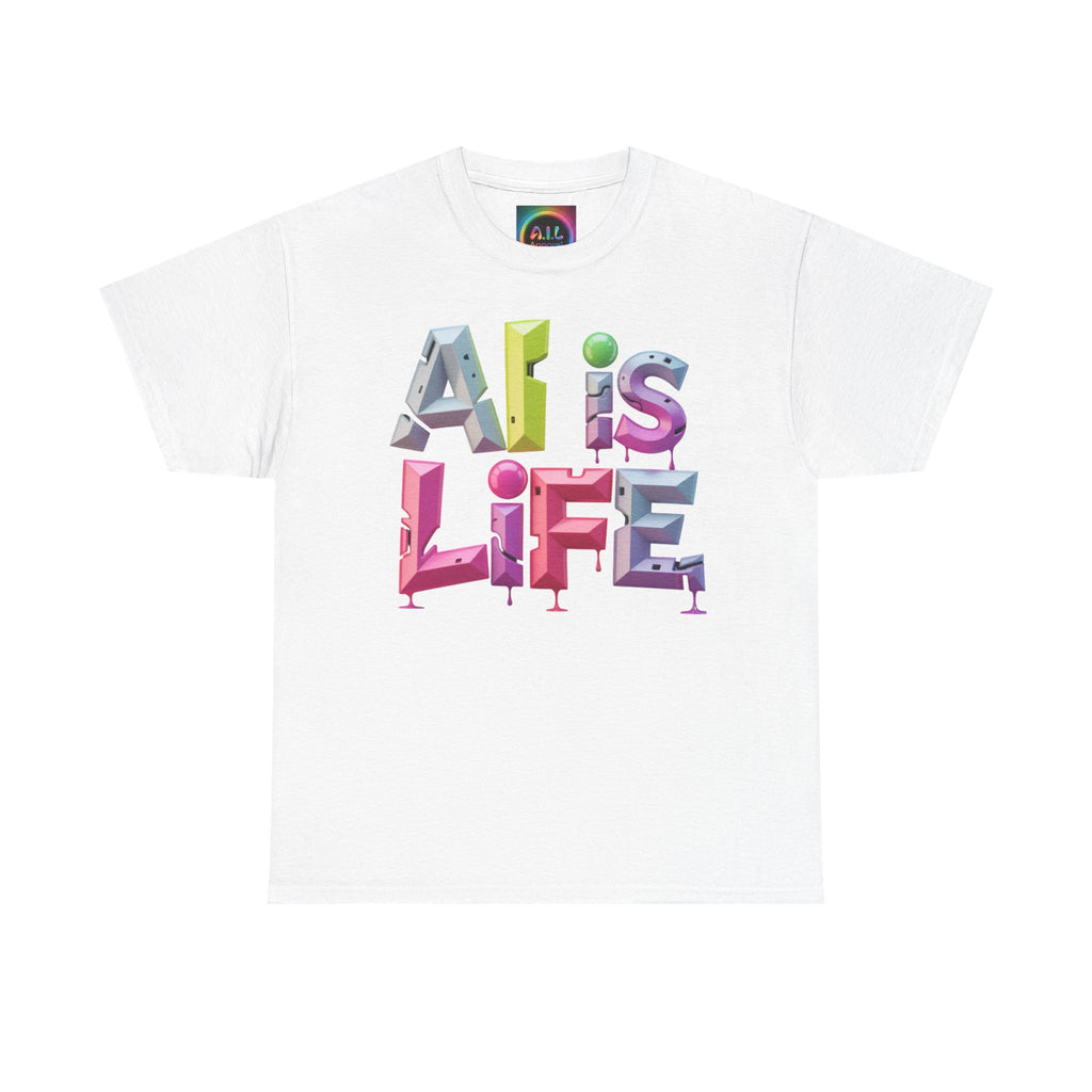 AI is LIFE "GRAFFITI DIMENSION" Colorful 3D Typography T-shirt