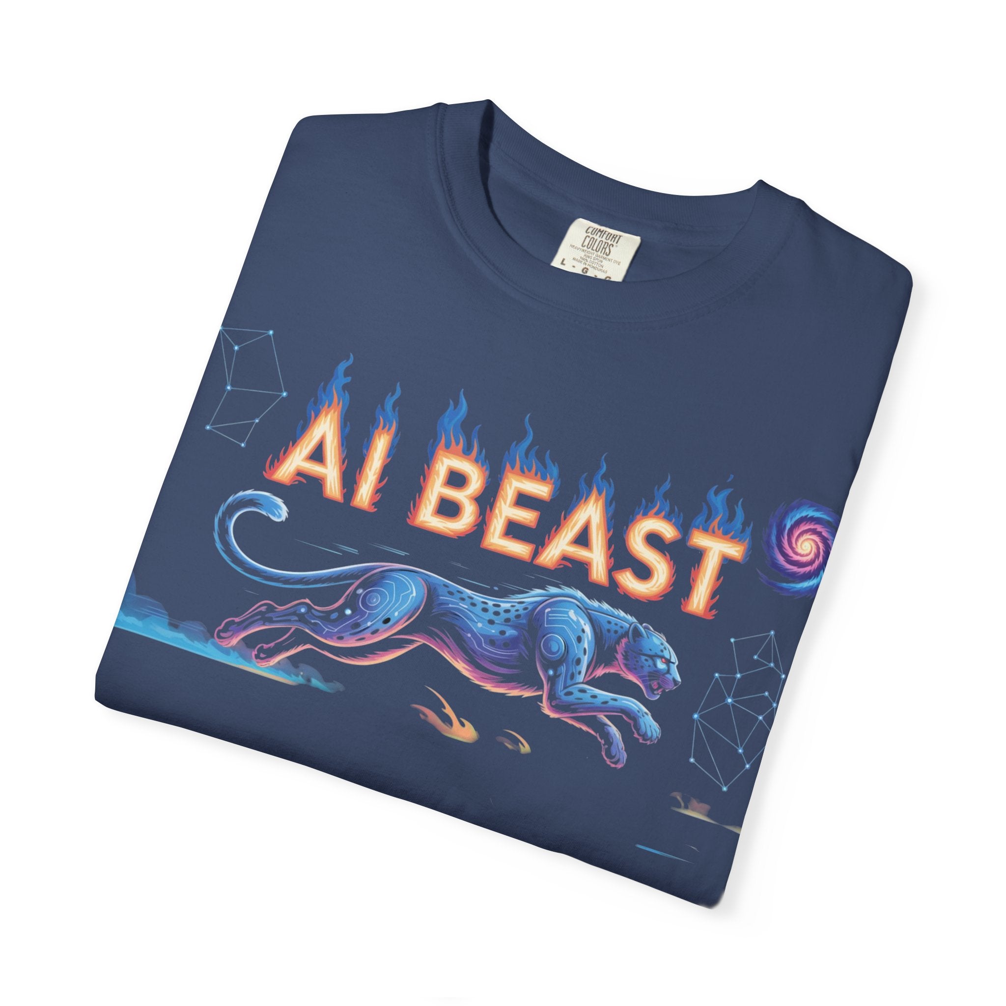 AI BEAST “Digital Predator” Unisex Garment-Dyed T-shirt