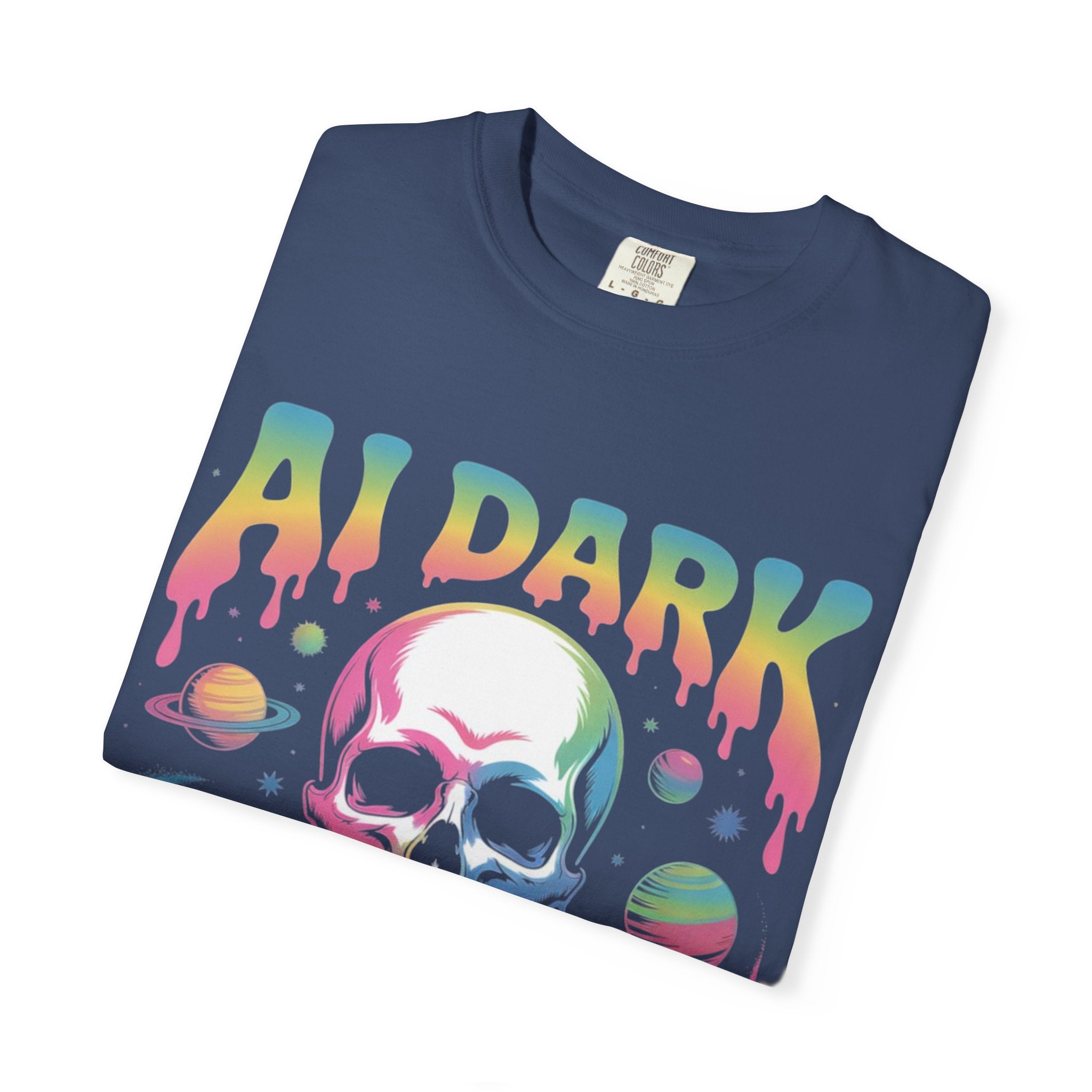 AI DARK “Death of Data” Unisex Garment-Dyed T-shirt
