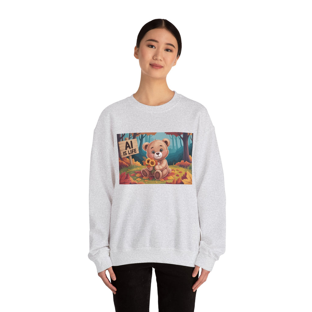 AI IS LIFE  " Cuddle Code "   Unisex Heavy Blend™ Crewneck Sweatshirt