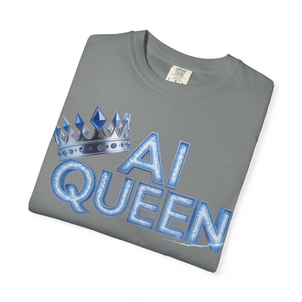 AI Queen "Frost Crown Frequency" Unisex Garment-Dyed T-shirt