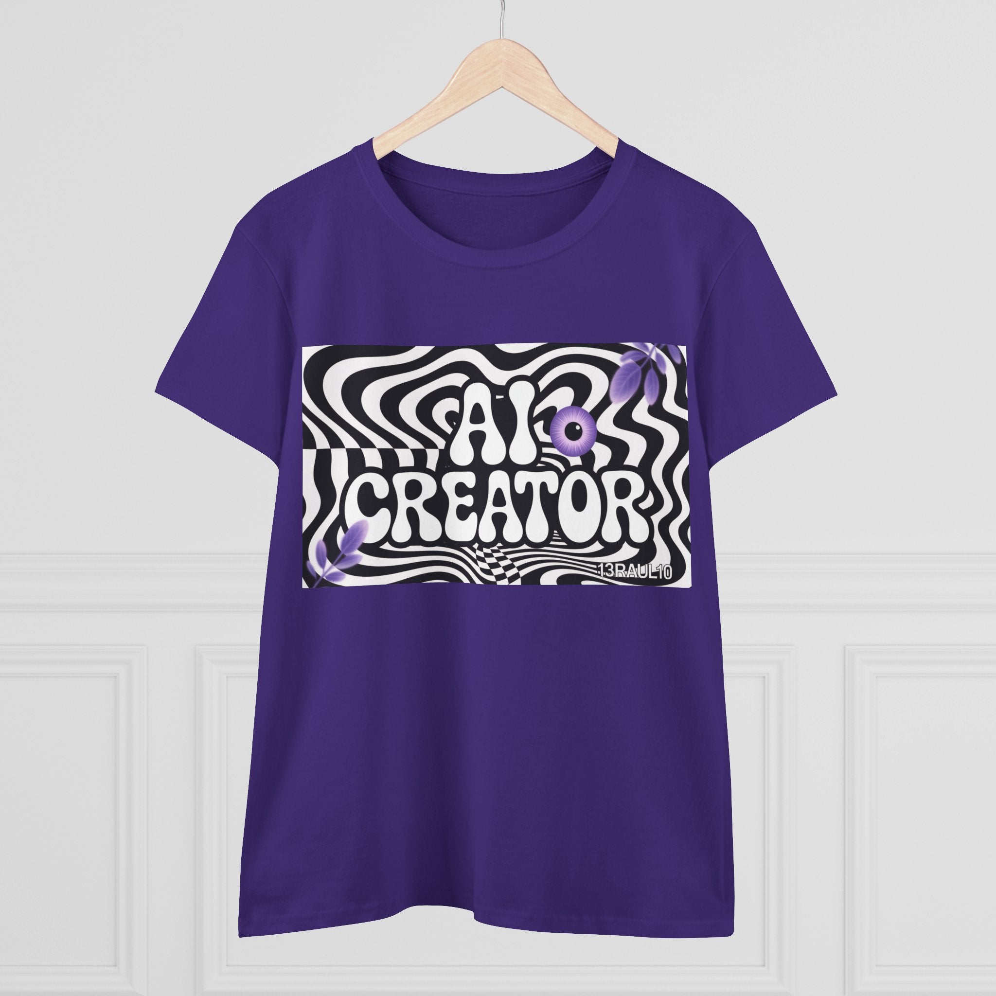 AI Creator  "Optic Loop" Women's Midweight Cotton Tee