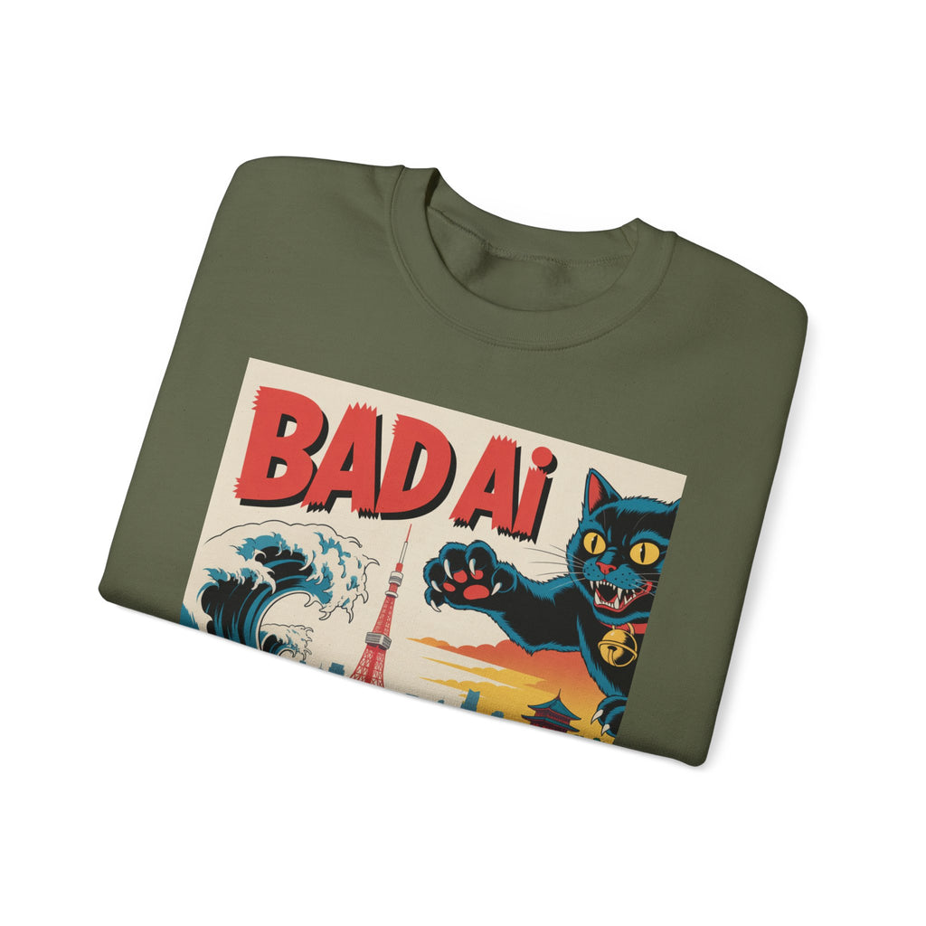 BAD AI  "Kaiju Kitty"  Unisex Heavy Blend™ Crewneck Sweatshirt