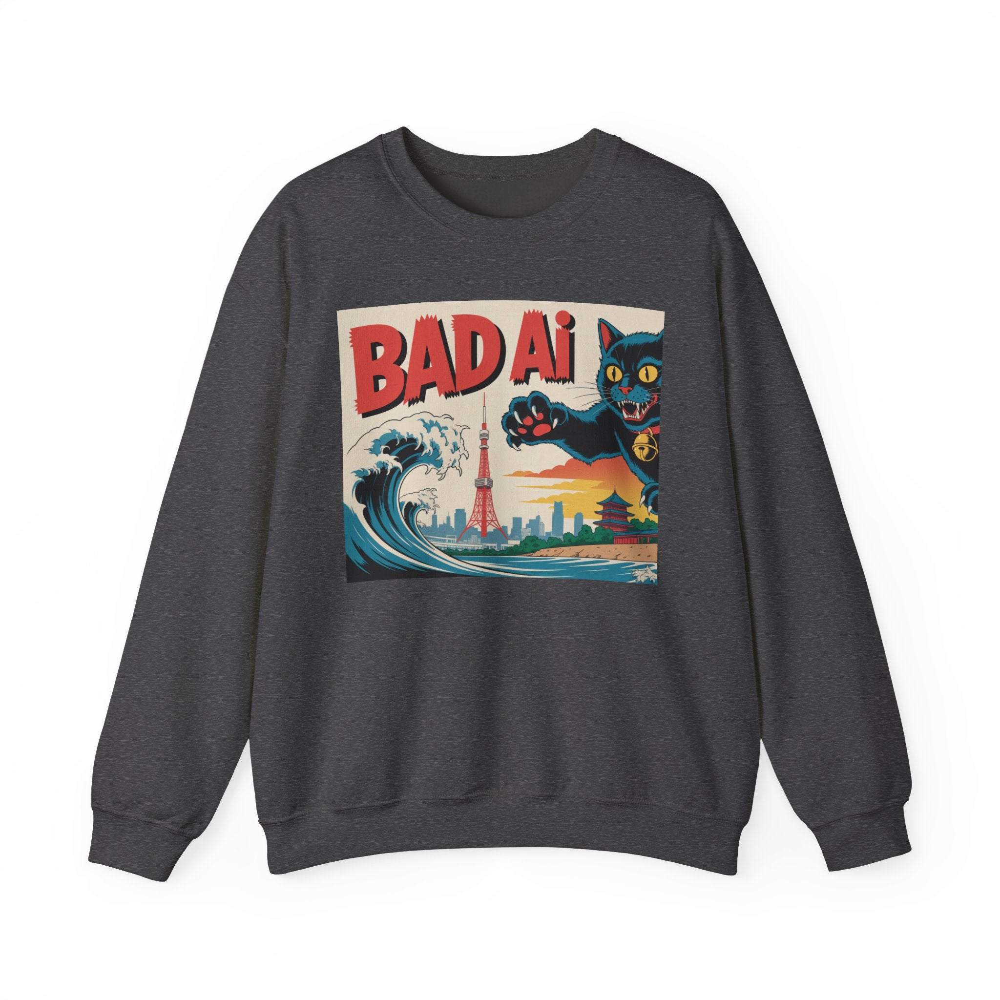 BAD AI  "Kaiju Kitty"  Unisex Heavy Blend™ Crewneck Sweatshirt