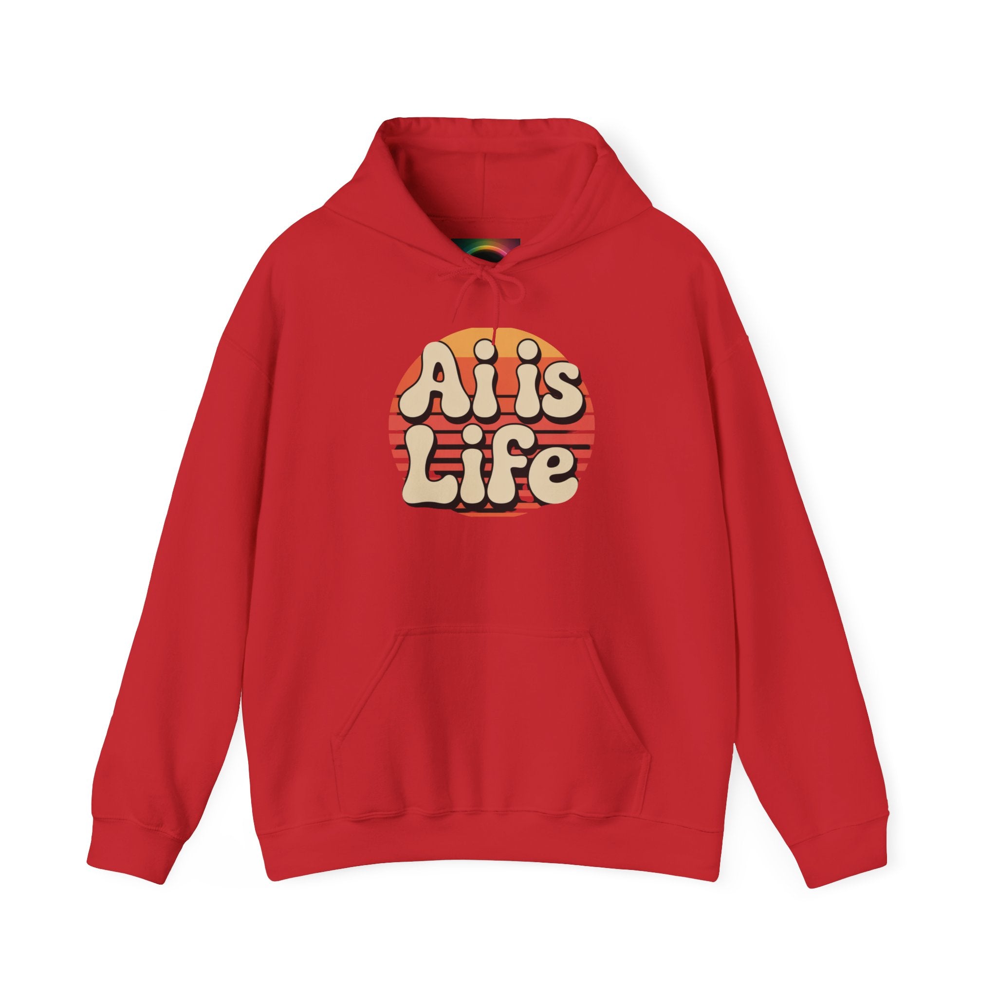 AI is Life "SUNSET CIRCUITRY" Unisex Minimal Blank Hooded Sweatshirt