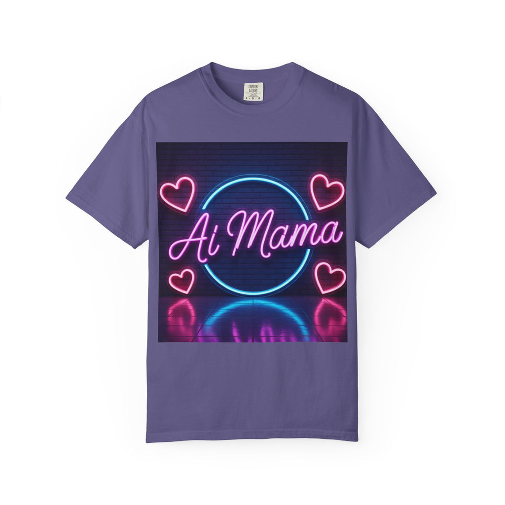 AI MAMA “Electric Love Loop” Unisex Garment-Dyed T-shirt