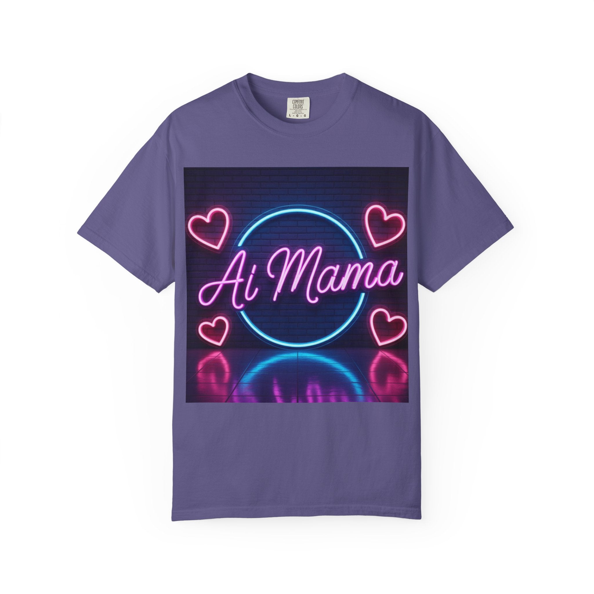 AI MAMA “Electric Love Loop” Unisex Garment-Dyed T-shirt