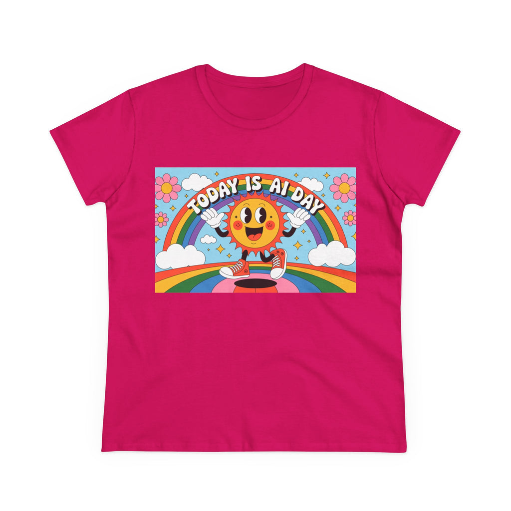 Today Is AI Day  "Sunshine Circuit" Women's Midweight Cotton Tee