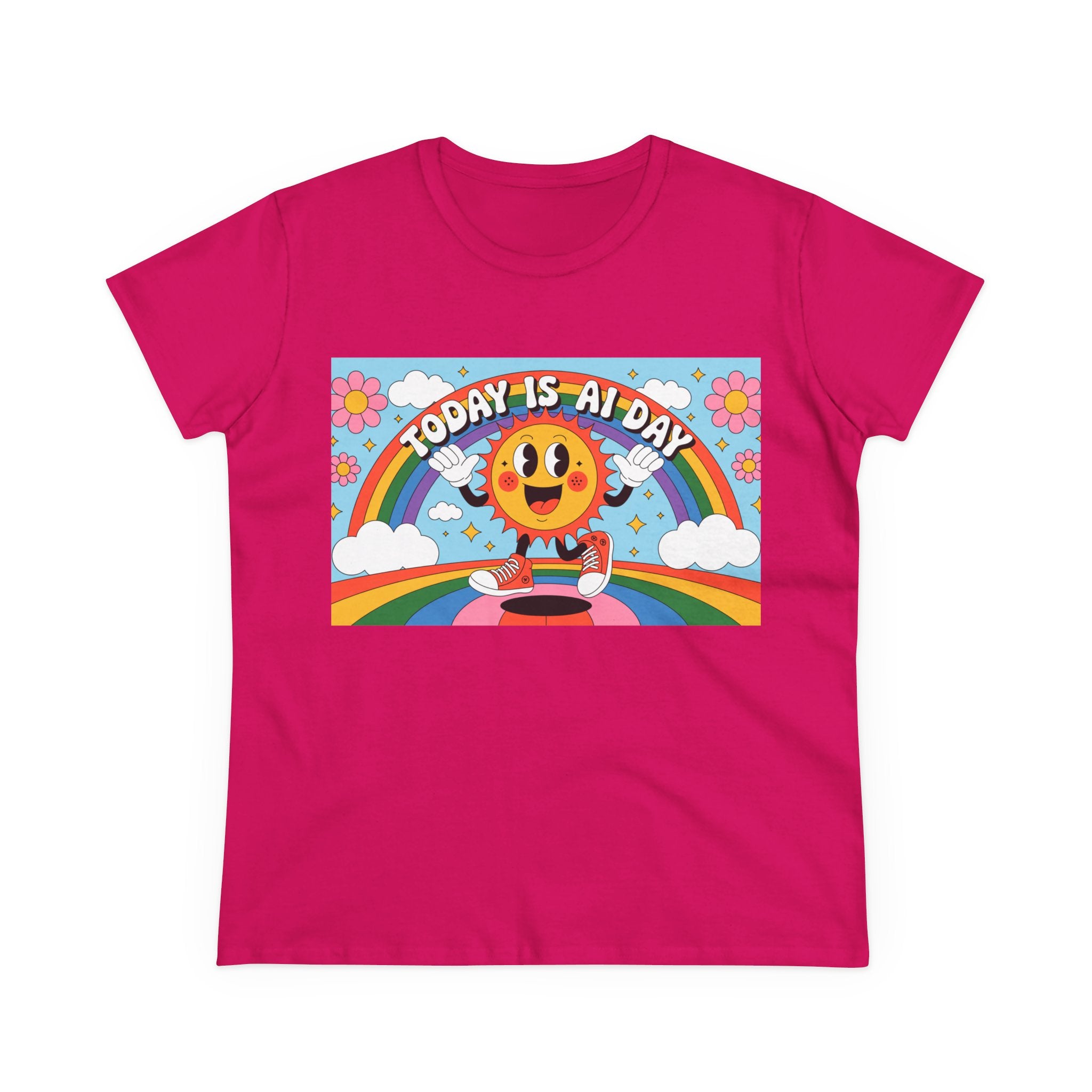 Today Is AI Day  "Sunshine Circuit" Women's Midweight Cotton Tee