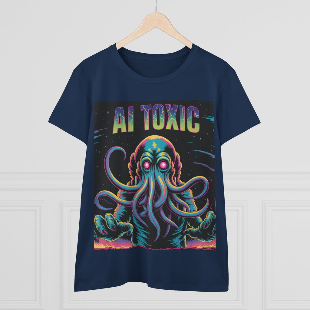 AI TOXIC  "Data Overlord" Women's Midweight Cotton Tee