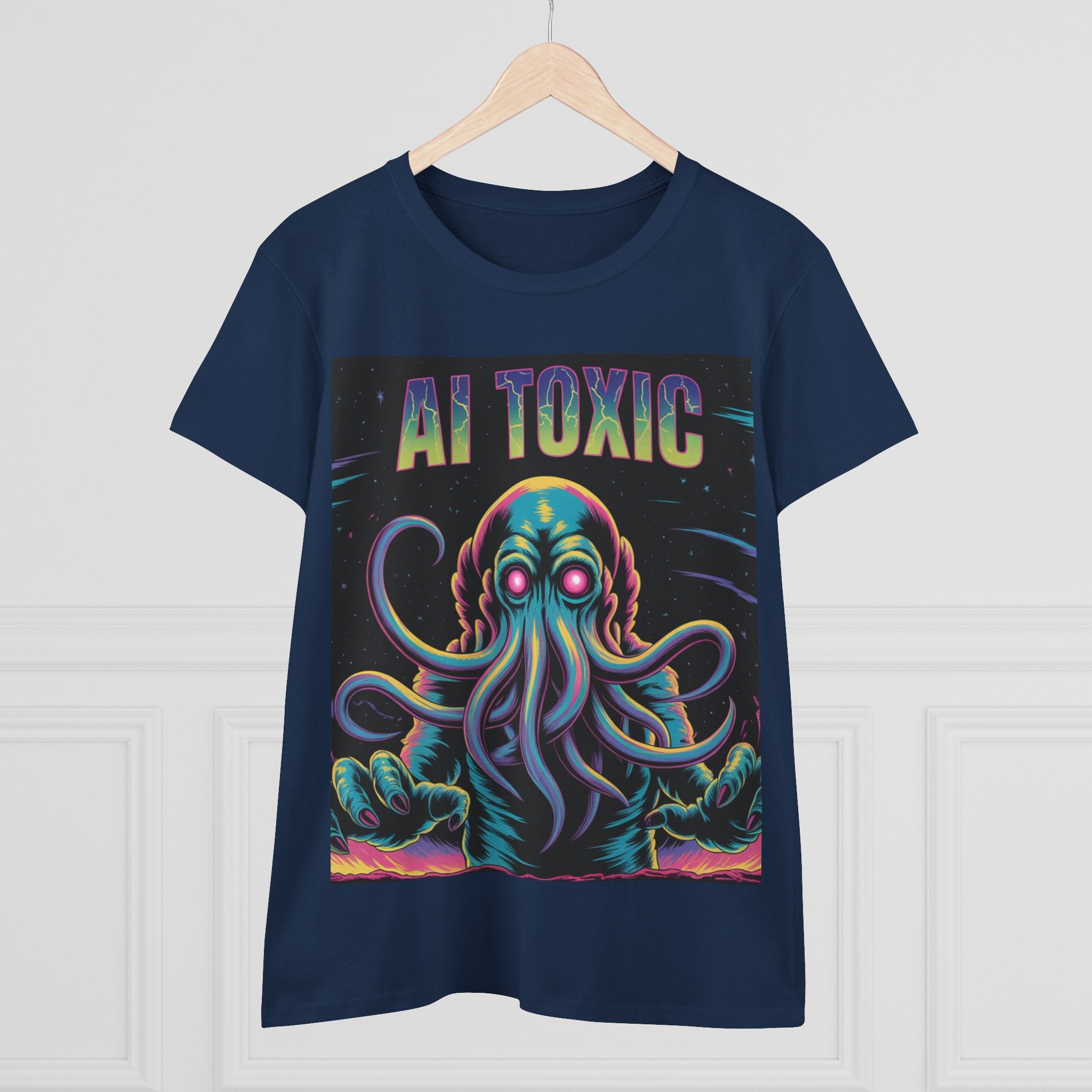 AI TOXIC  "Data Overlord" Women's Midweight Cotton Tee