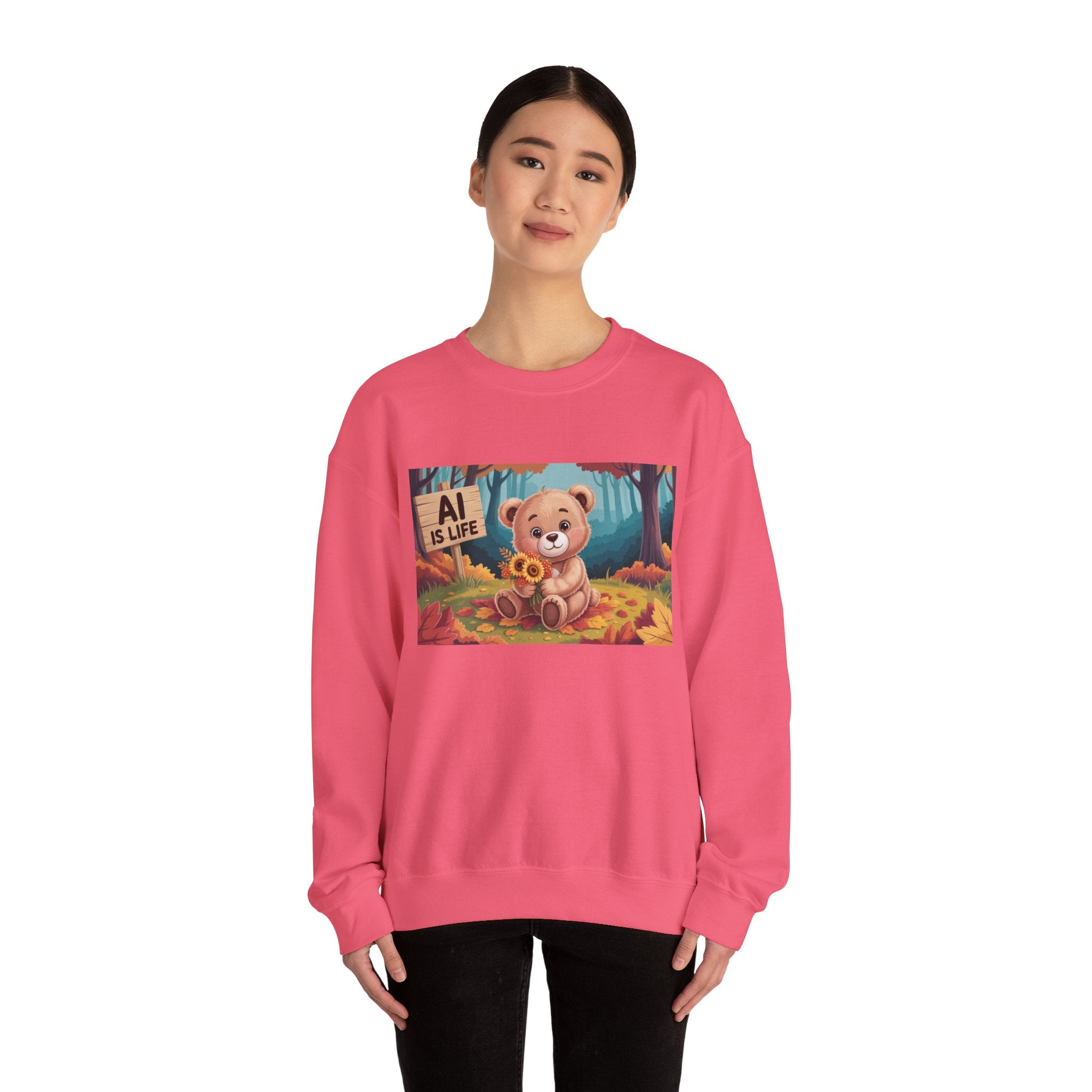 AI IS LIFE  " Cuddle Code "   Unisex Heavy Blend™ Crewneck Sweatshirt