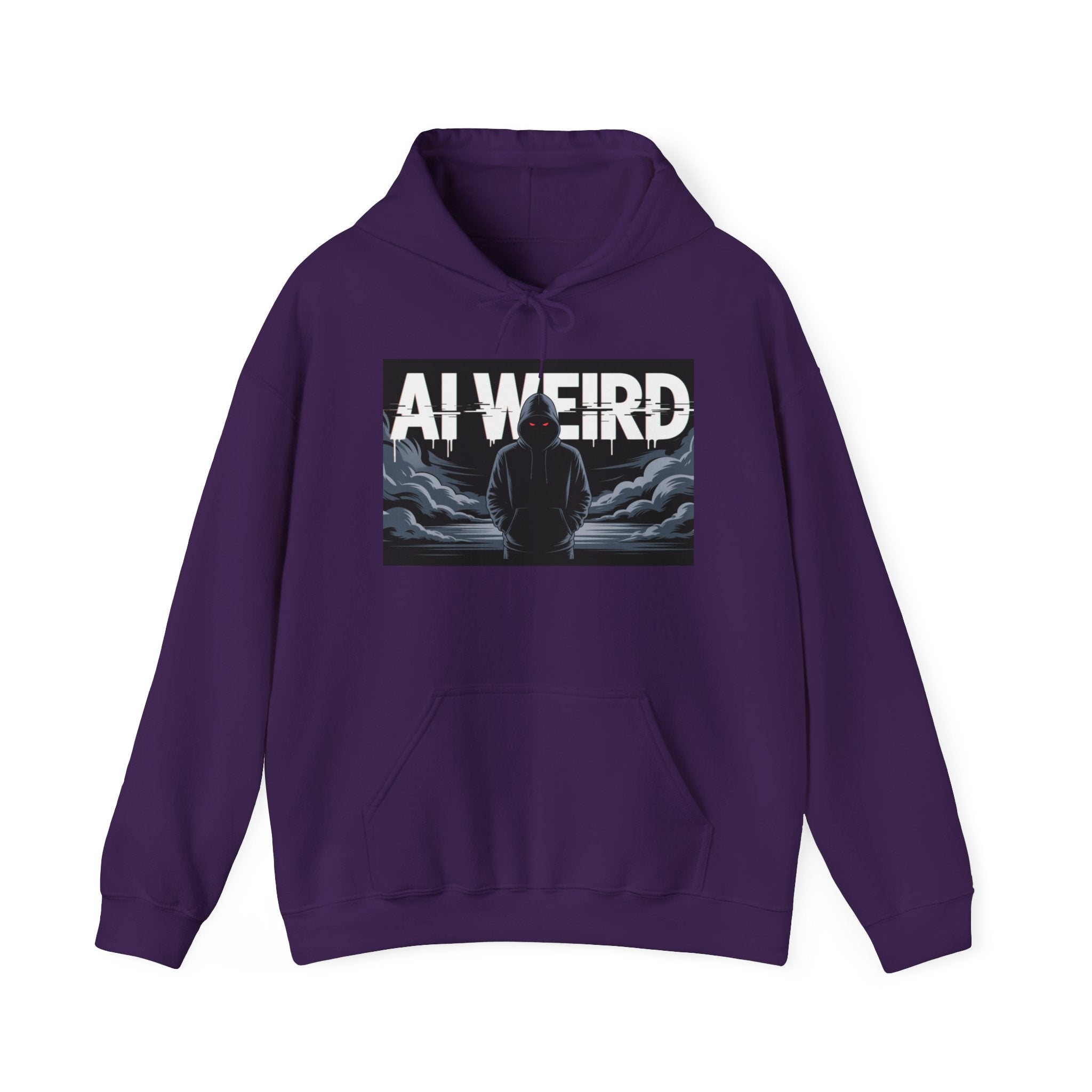 AI WEIRD – “DARK DATA ENTITY” Unisex Heavy Blend™ Hooded Sweatshirt