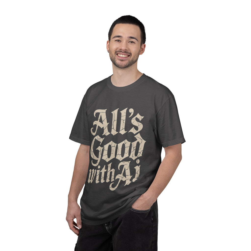 ALL’S GOOD WITH AI “Cracked Code Classic” Unisex Garment-Dyed T-shirt