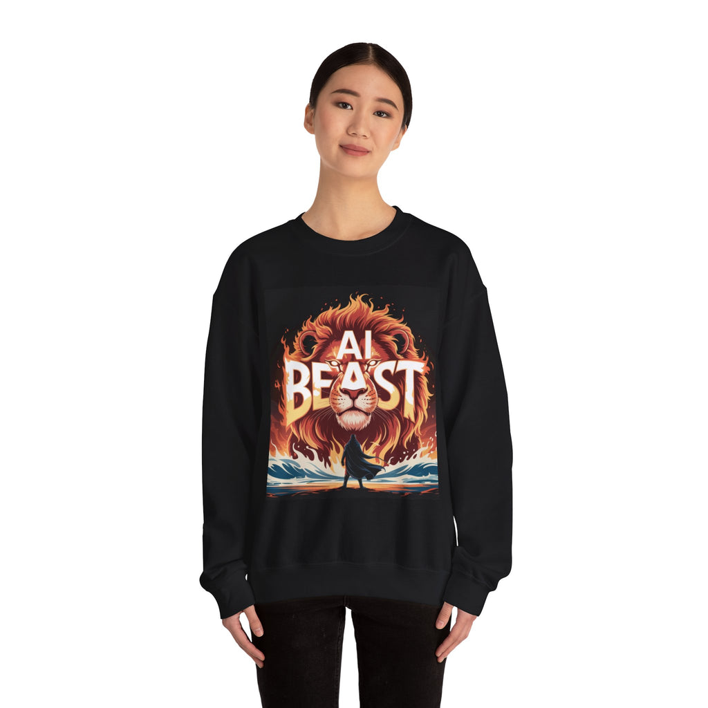 AI BEAST “Majestic Upload” Unisex Heavy Blend™ Crewneck Sweatshirt