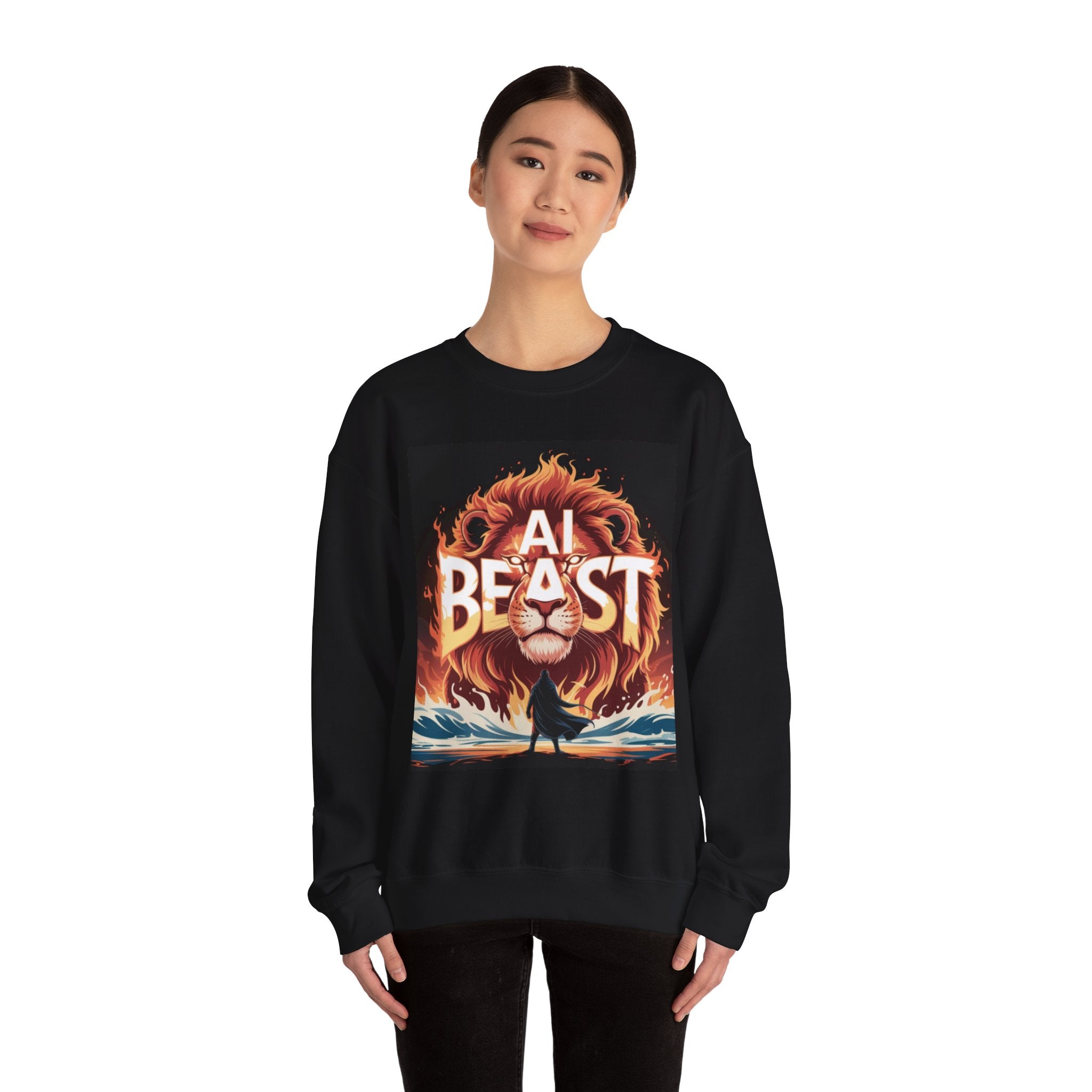 AI BEAST “Majestic Upload” Unisex Heavy Blend™ Crewneck Sweatshirt