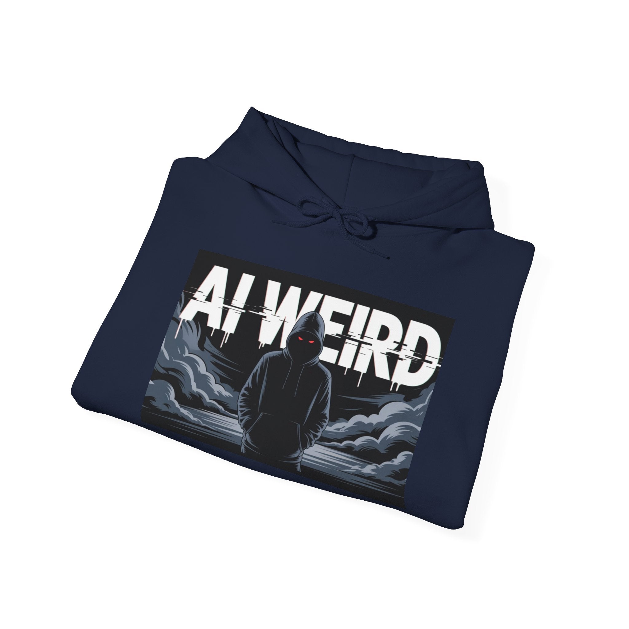 AI WEIRD – “DARK DATA ENTITY” Unisex Heavy Blend™ Hooded Sweatshirt