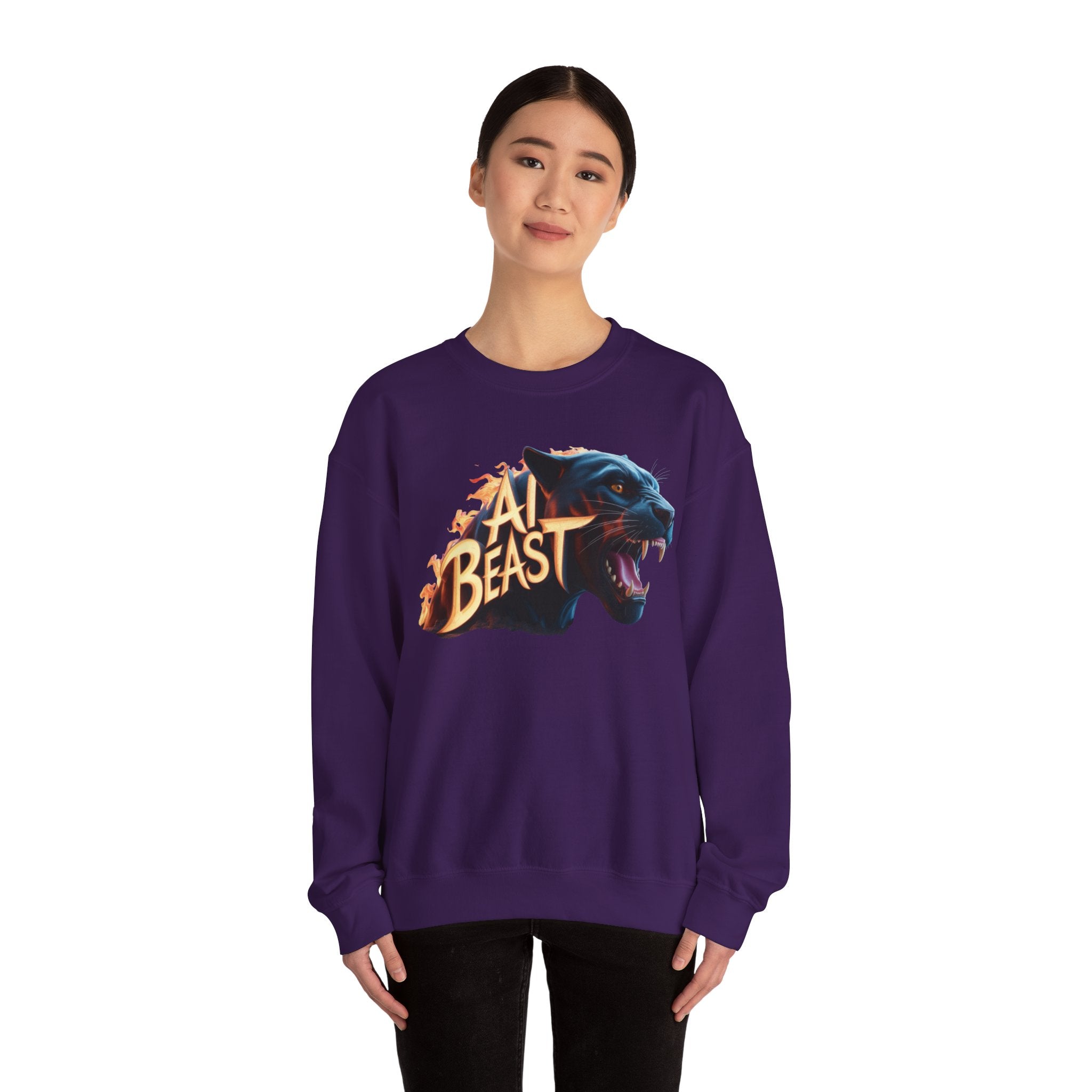 AI BEAST  "Wildfire Algorithm" Unisex Heavy Blend™ Crewneck Sweatshirt