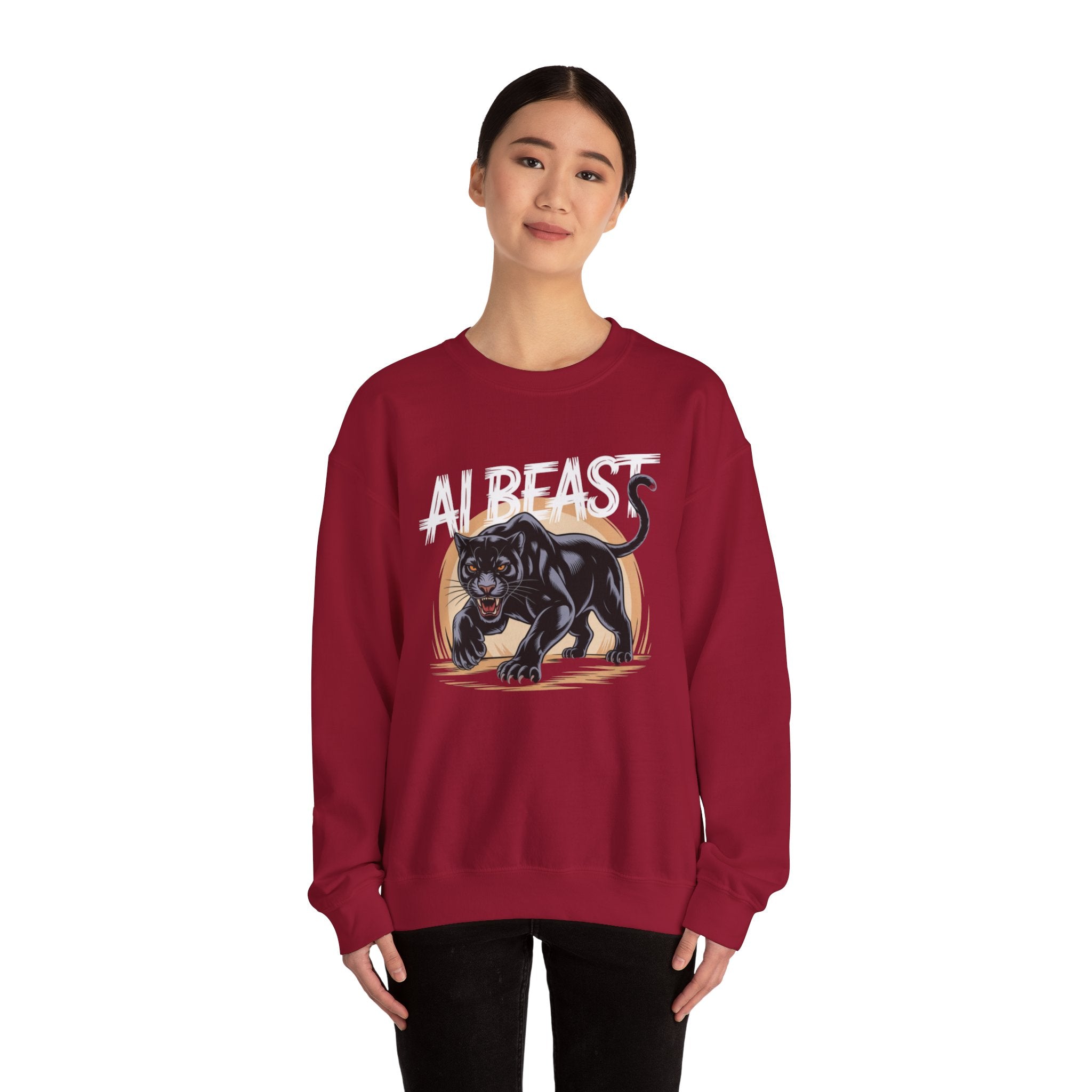 AI BEAST "Midnight Matrix" Unisex Heavy Blend™ Crewneck Sweatshirt