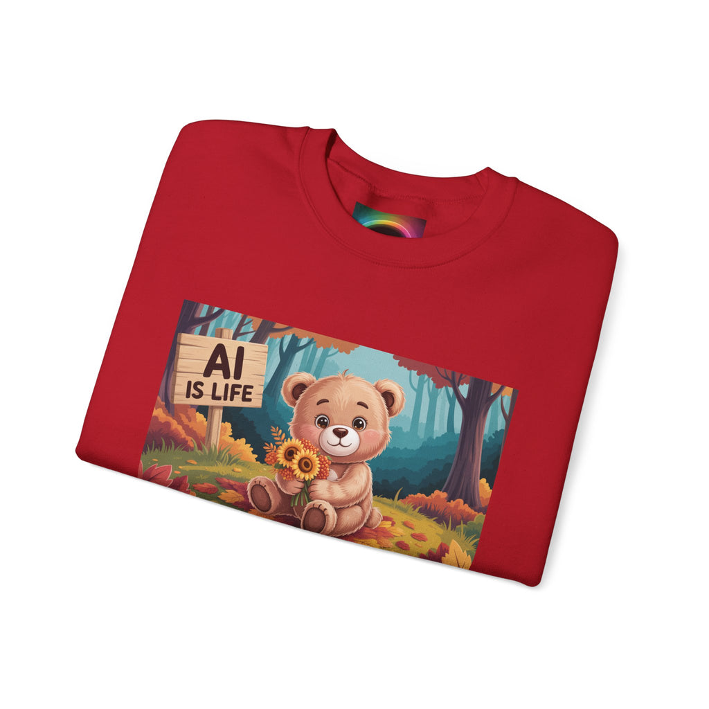 AI IS LIFE  " Cuddle Code "   Unisex Heavy Blend™ Crewneck Sweatshirt