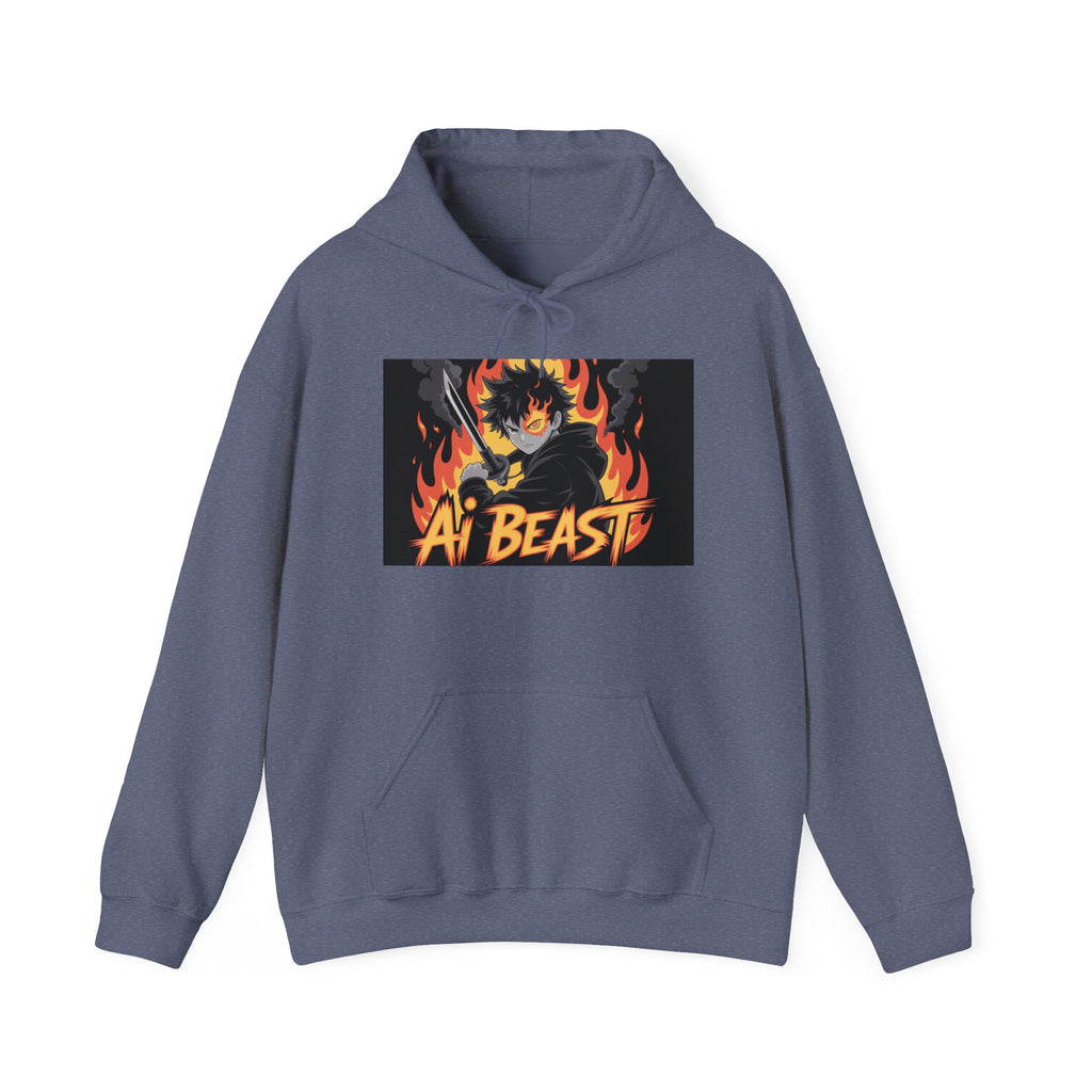 AI  BEAST  " Warrior.exe "  Unisex Heavy Blend™ Hooded Sweatshirt
