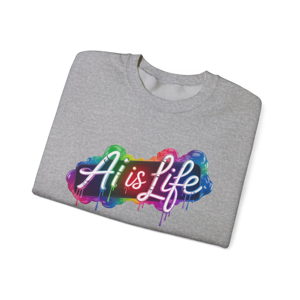 AI is LIFE  “PipeDream Intelligence”  Heavy Blend™ Crewneck Sweatshirt