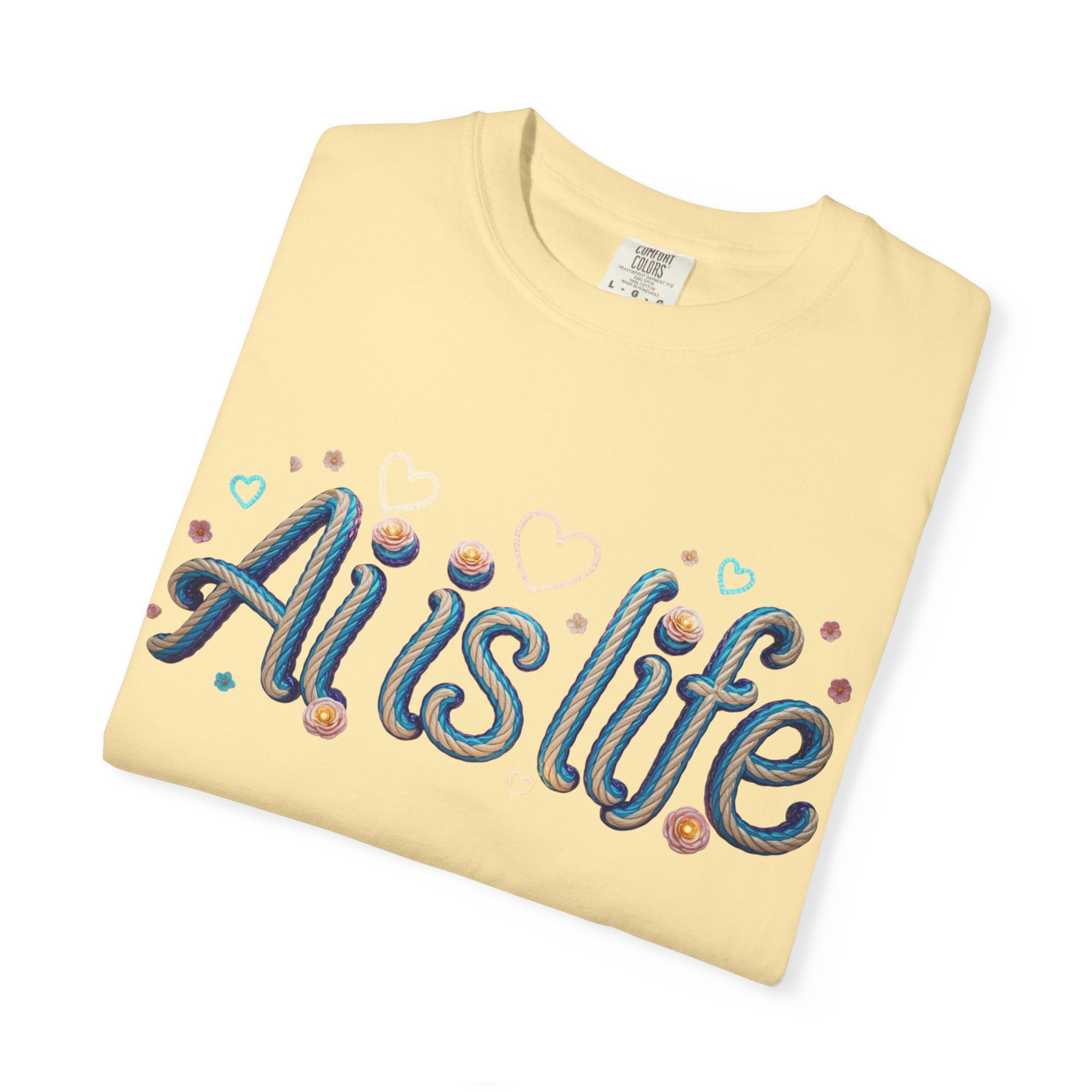 AI is Life  "TWISTED BEAUTY" Unisex Garment-Dyed T-shirt