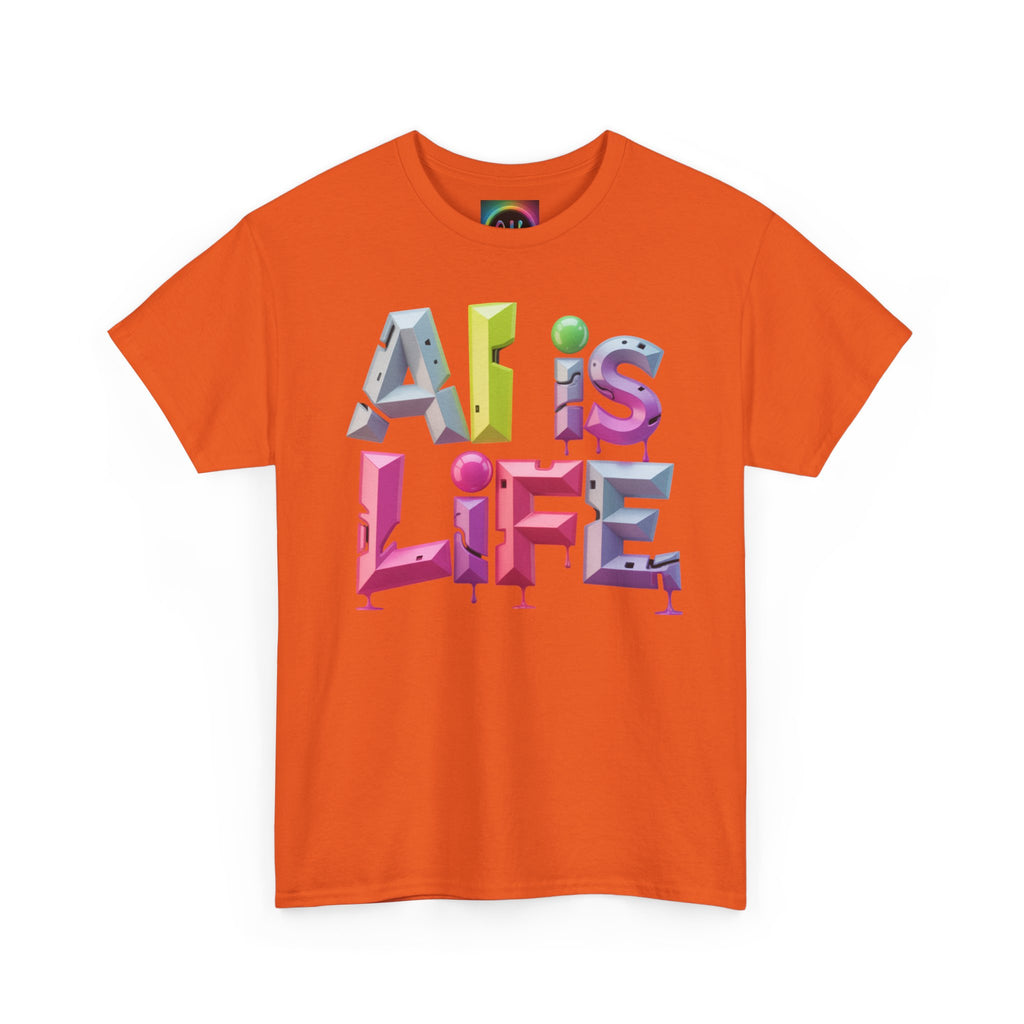 AI is LIFE "GRAFFITI DIMENSION" Colorful 3D Typography T-shirt