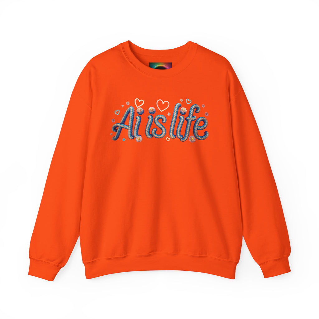 AI is LIFE " TWISTED BEAUTY " Retro Script Graphic Pullover for Artists Sweatshirt